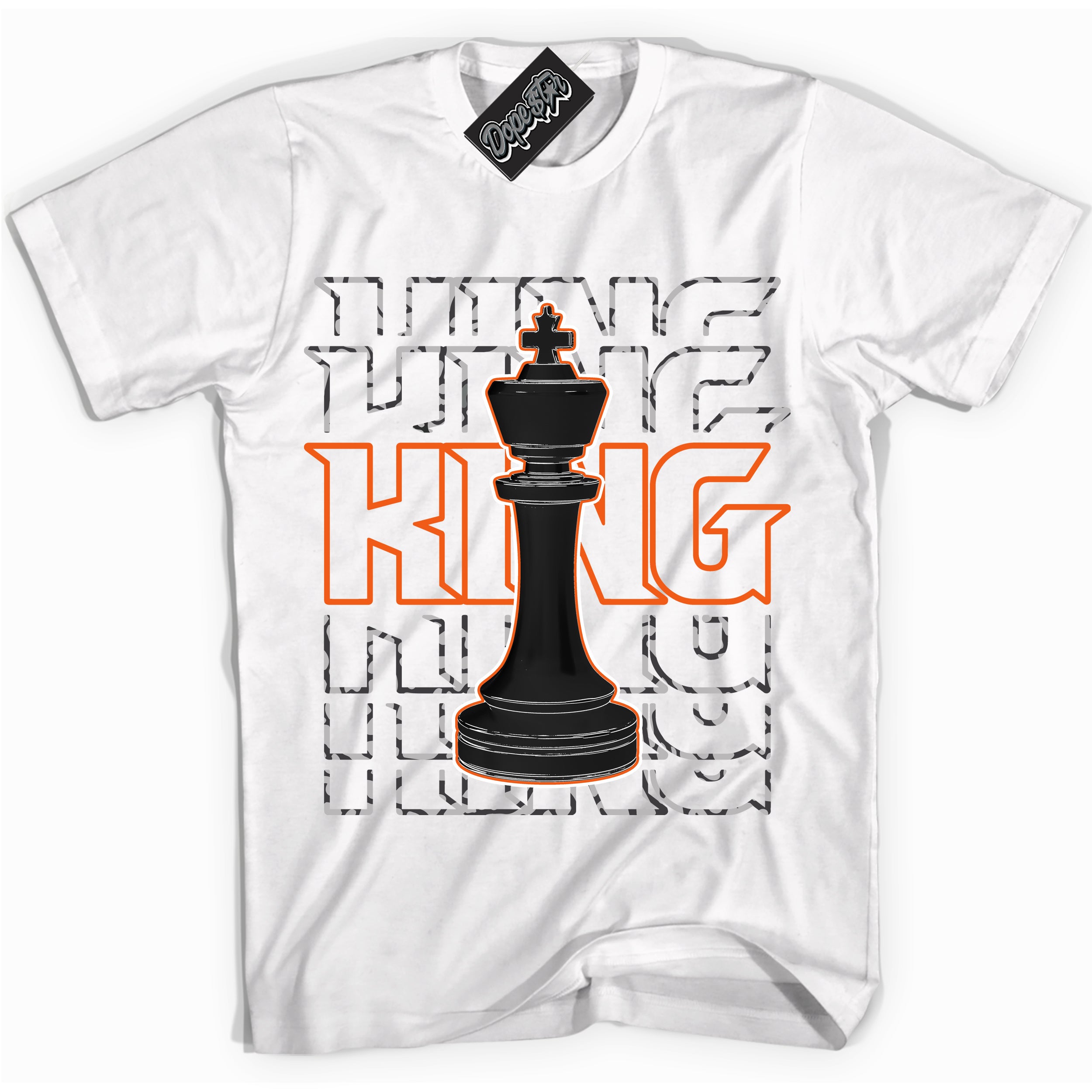 Cool White graphic tee with “ King Chess ” design, that perfectly matches Fear Pack 3s sneakers 