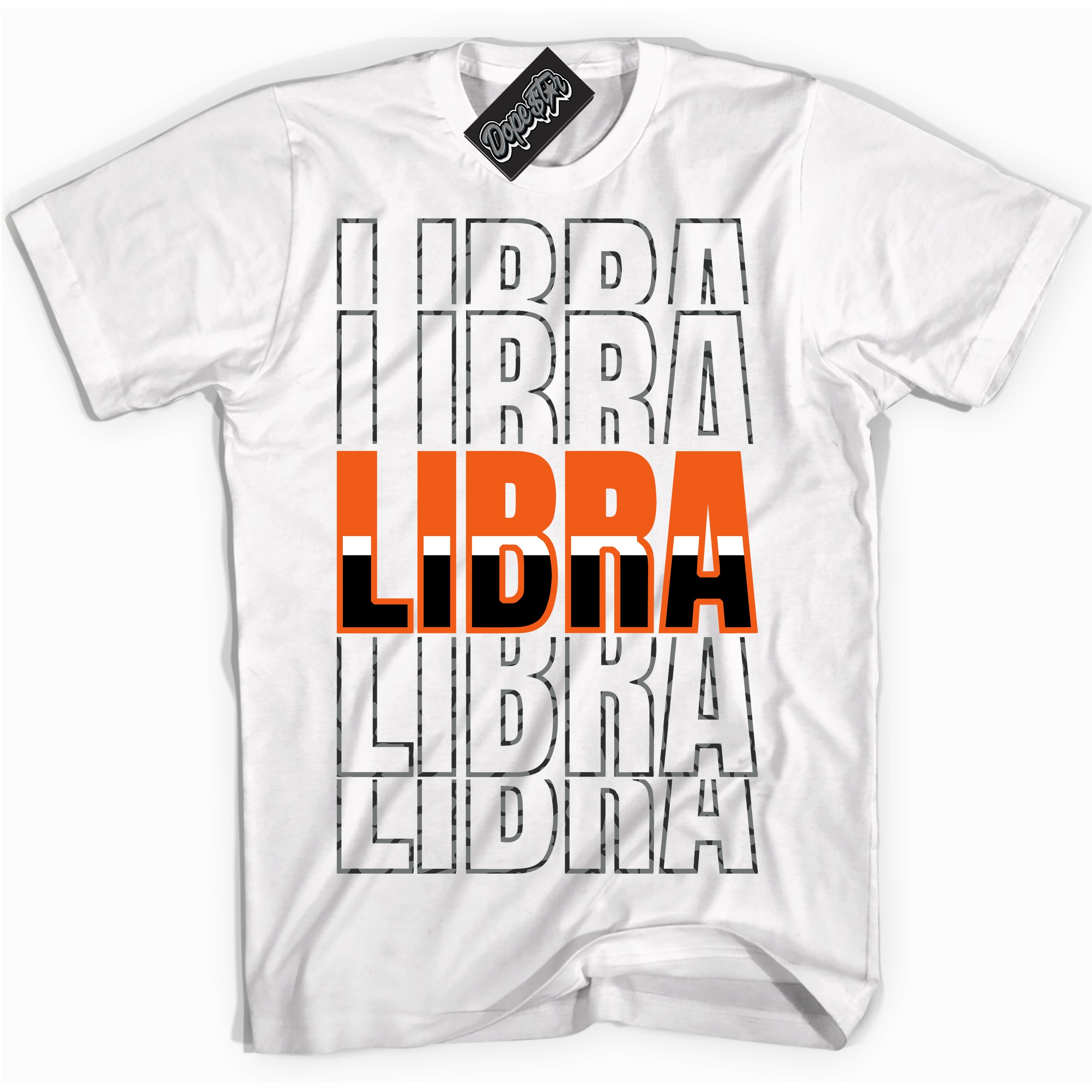 Cool White graphic tee with “ Libra ” design, that perfectly matches Fear Pack 3s sneakers 