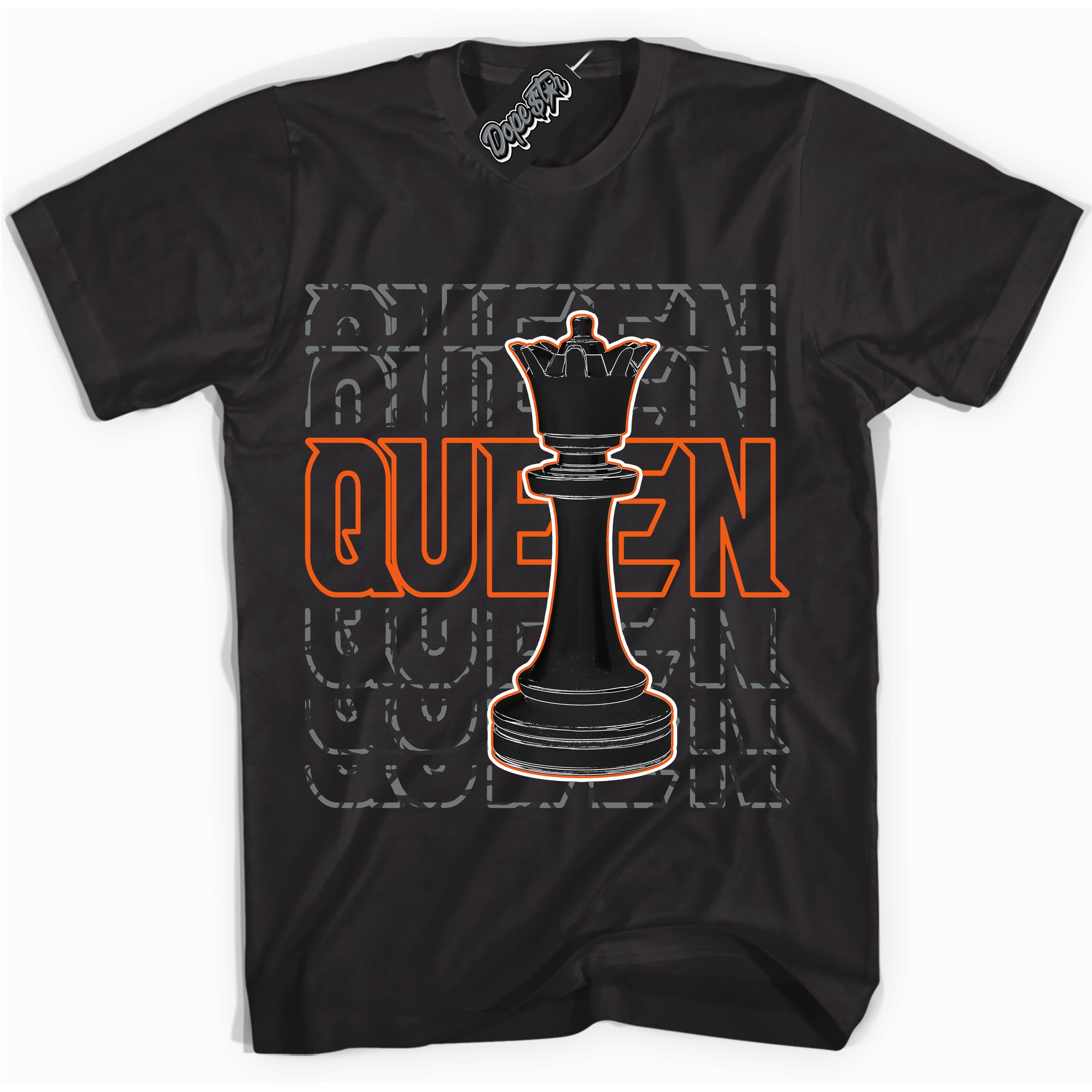 Cool Black graphic tee with “ Queen Chess ” design, that perfectly matches Fear Pack 3s sneakers 