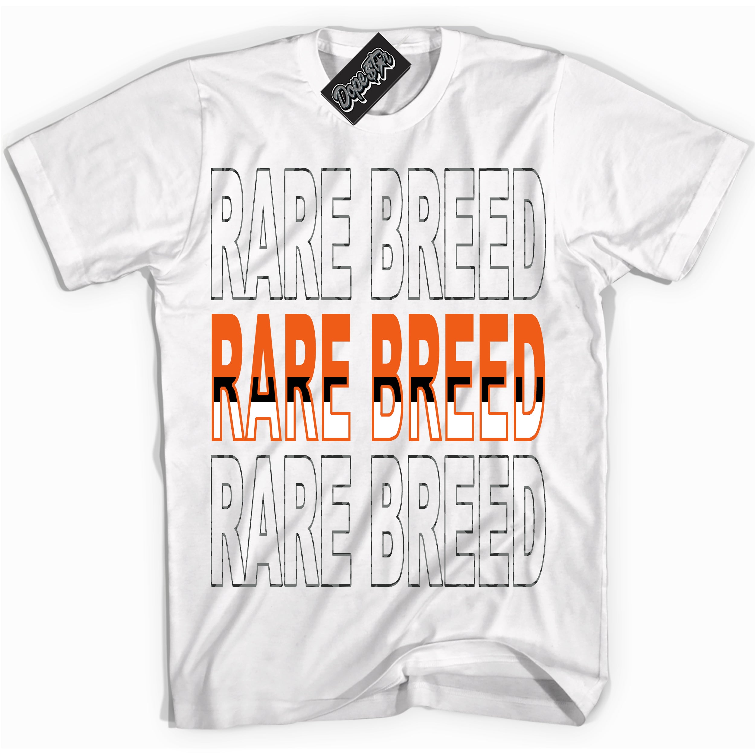 Cool White graphic tee with “ Rare Breed ” design, that perfectly matches Fear Pack 3s sneakers 