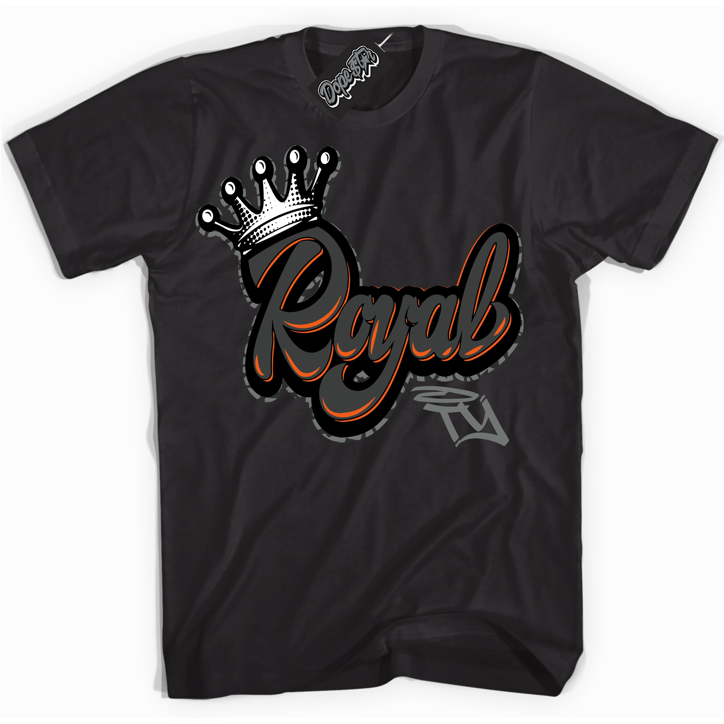 Cool Black graphic tee with “ Royalty ” design, that perfectly matches Fear Pack 3s sneakers 