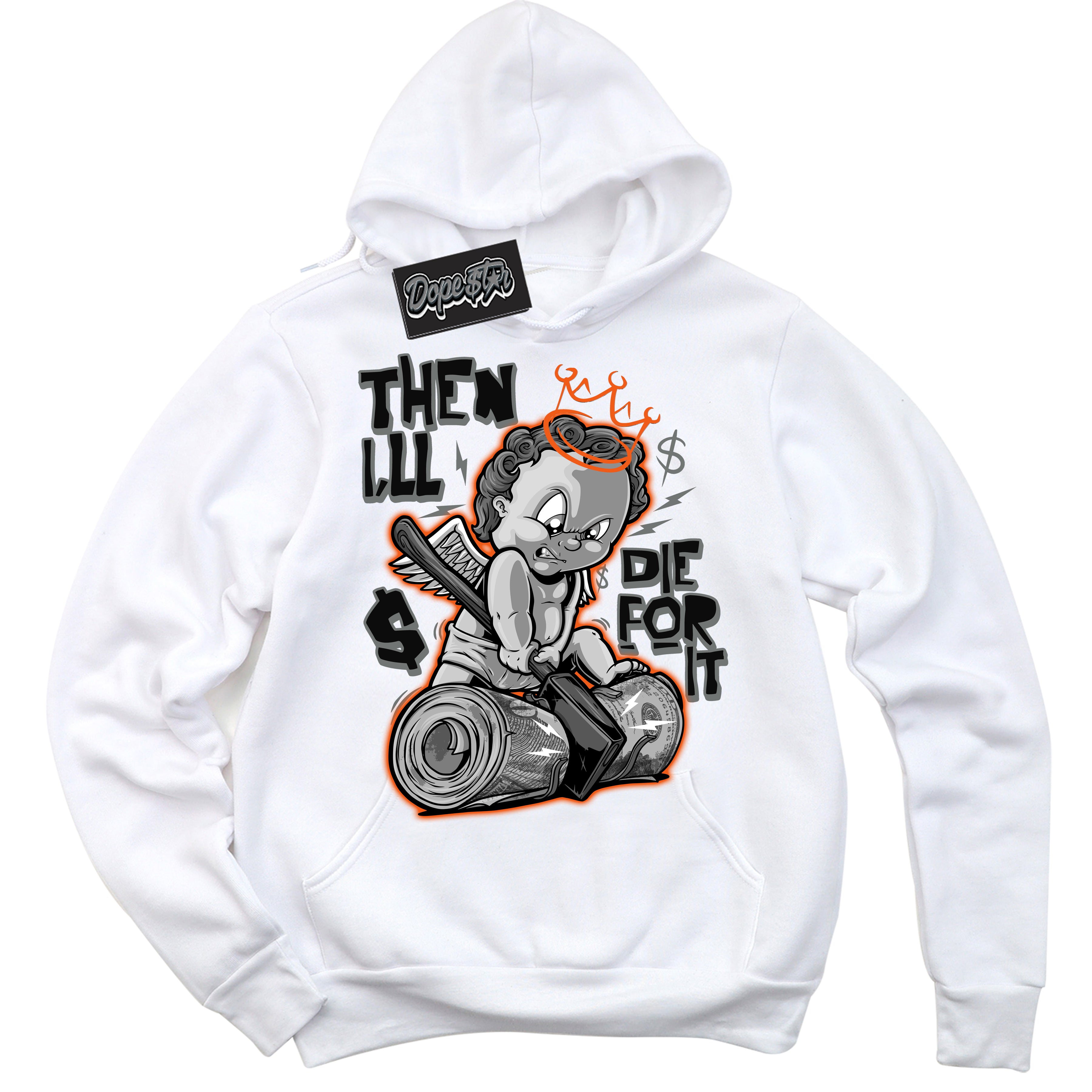 Cool White Graphic DopeStar Hoodie with “ Then I'll “ print, that perfectly matches Fear Pack 3s sneakers