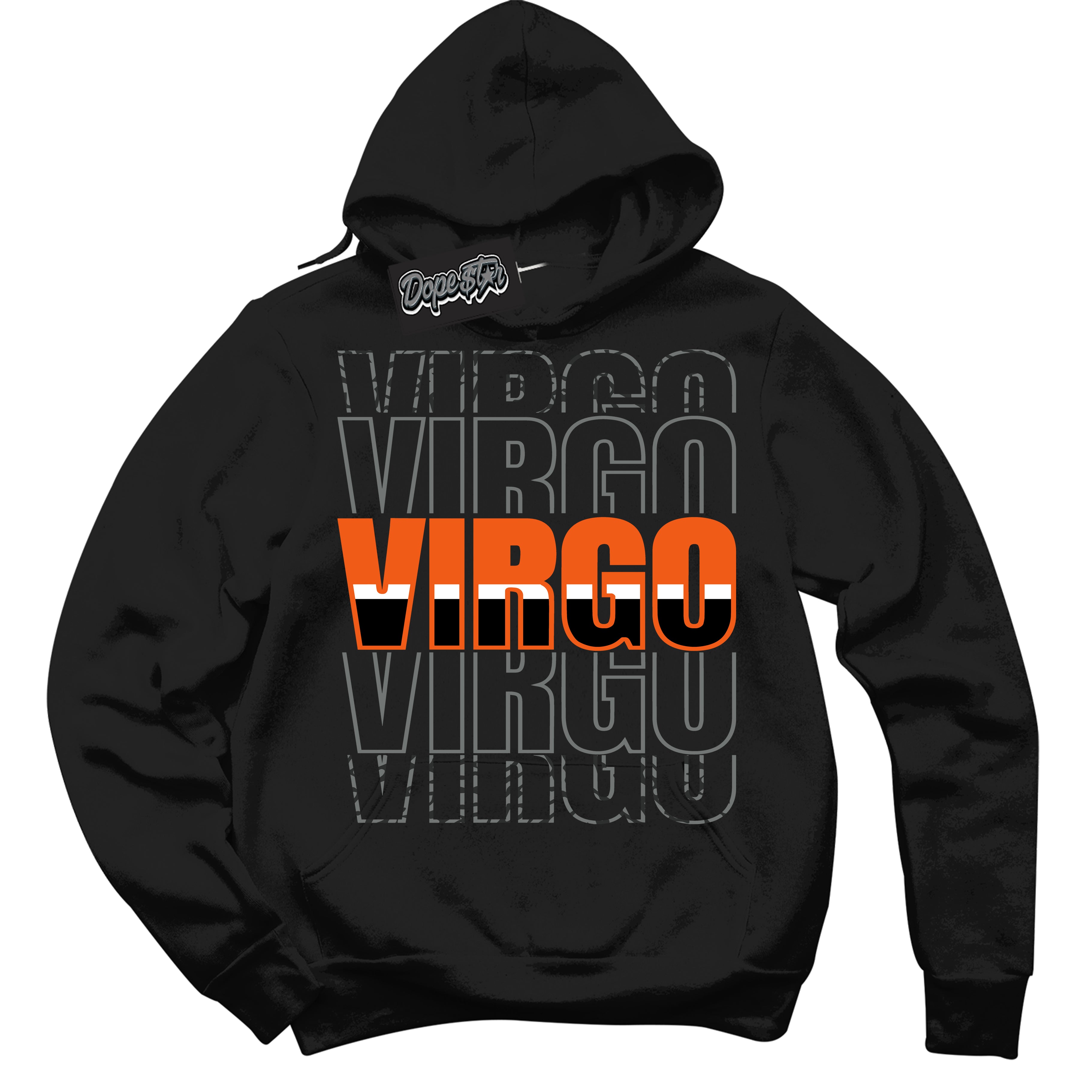 Cool Black Graphic DopeStar Hoodie with “  Virgo  “ print, that perfectly matches Fear Pack 3s sneakers