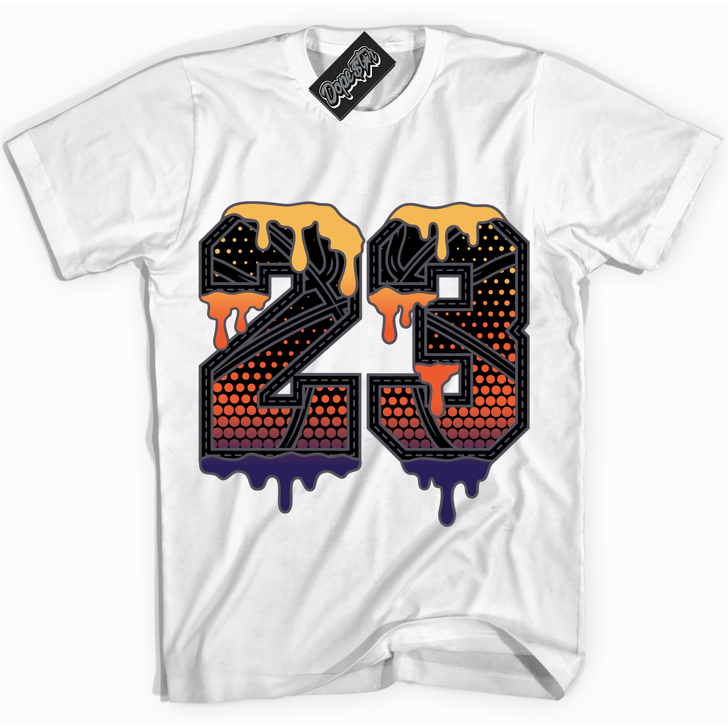 Cool White Shirt with “ 23 Ball” design that perfectly matches J Balvin Rio 3s Sneakers.