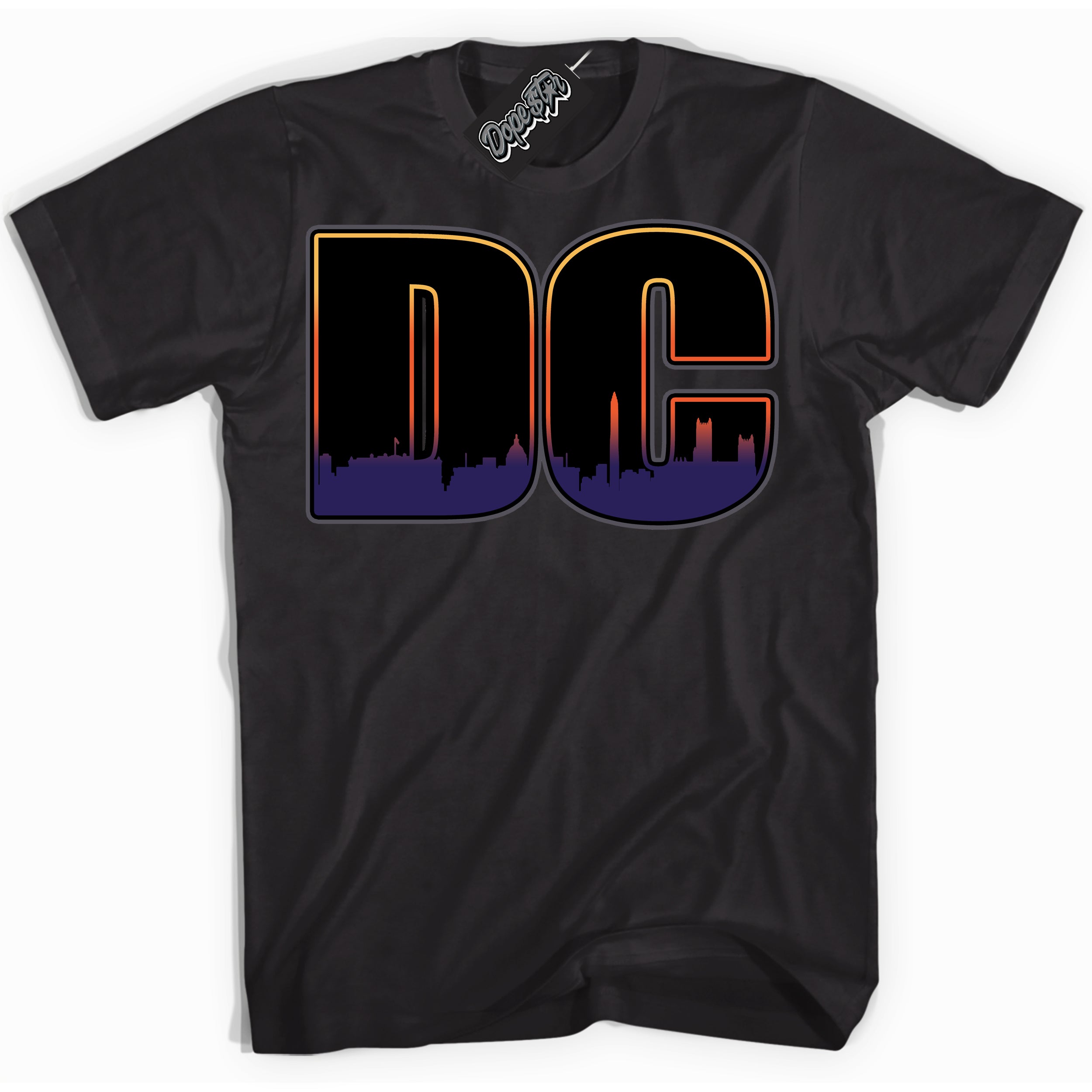 Cool Black Shirt with “ DC” design that perfectly matches J Balvin Rio 3s Sneakers.