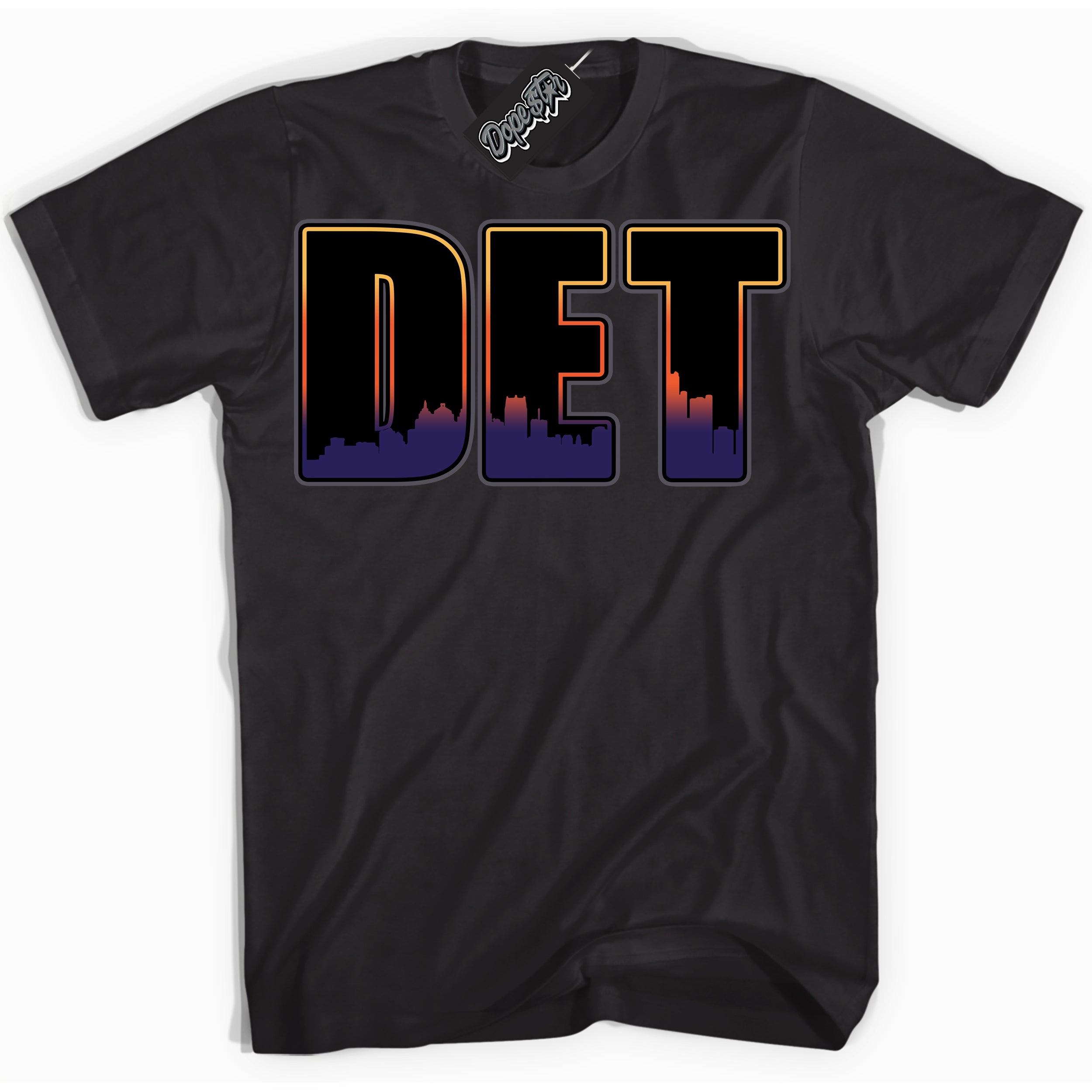 Cool Black Shirt with “ Detroit” design that perfectly matches J Balvin Rio 3s Sneakers.