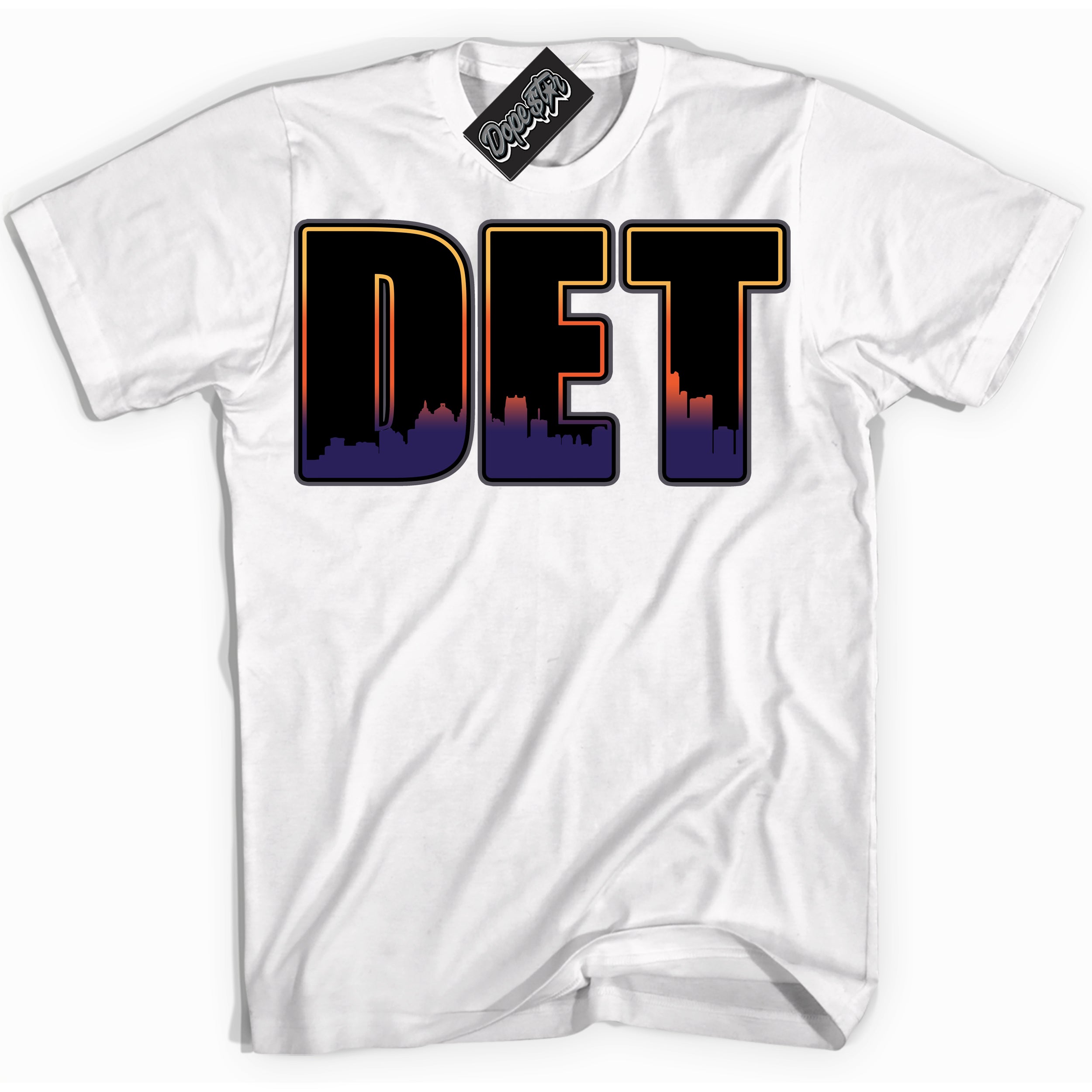 Cool White Shirt with “ Detroit” design that perfectly matches J Balvin Rio 3s Sneakers.