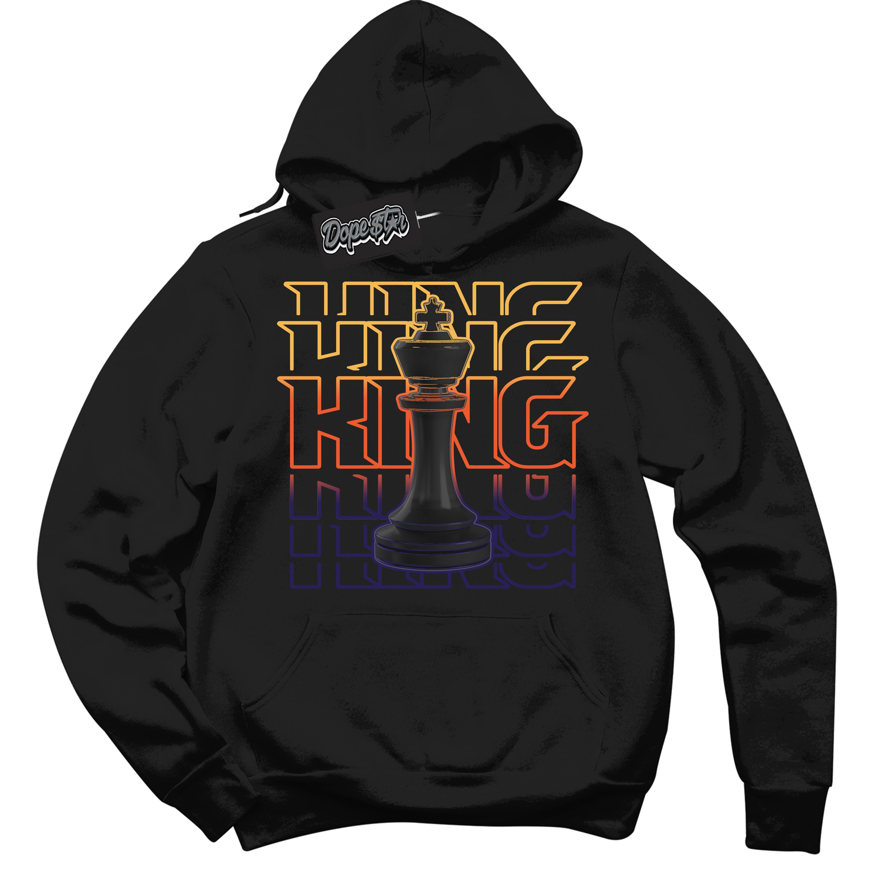 Cool Black Hoodie with “ King Chess ”  design that Perfectly Matches J Balvin Rio 3s Sneakers.