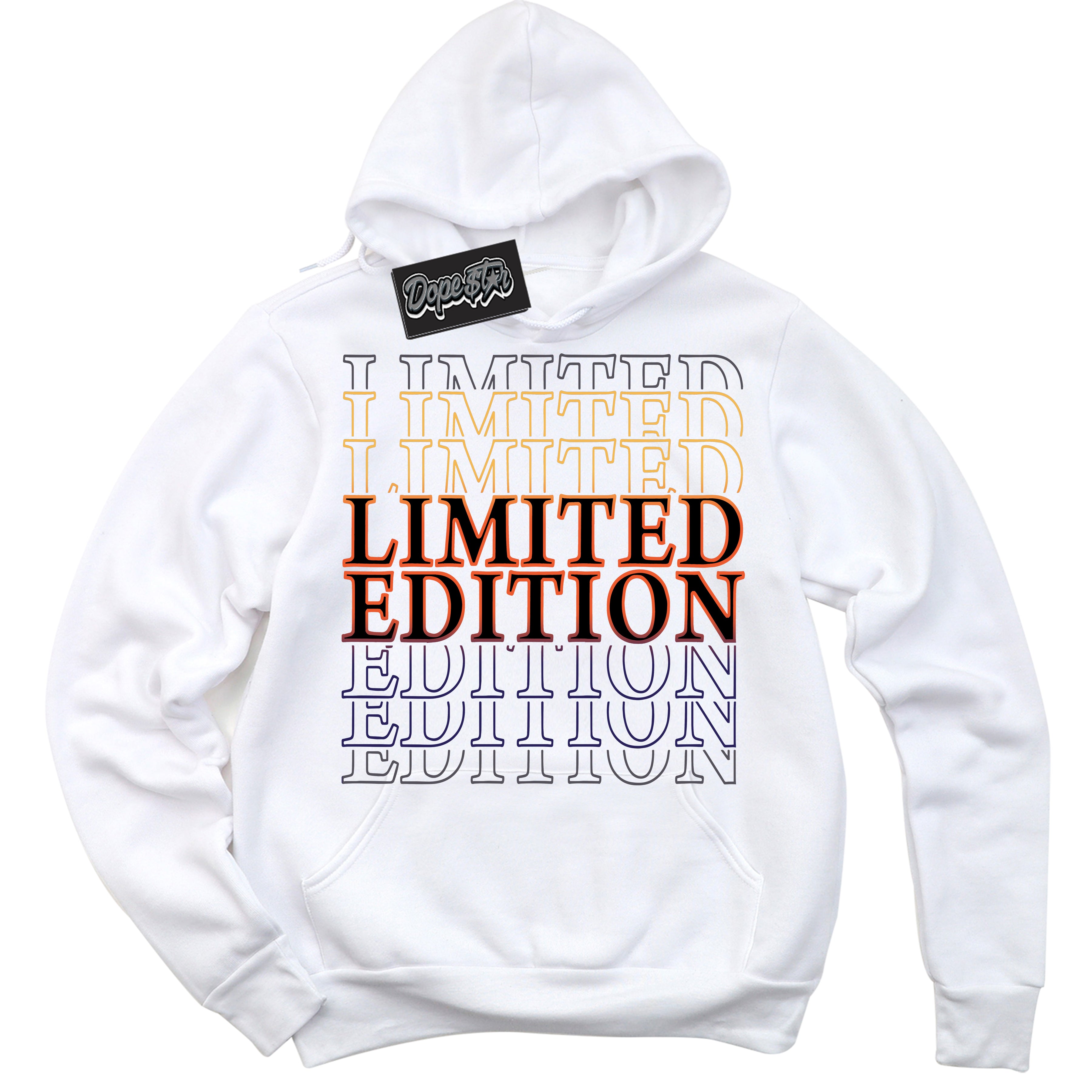 Cool White Hoodie with “ Limited Edition ”  design that Perfectly Matches J Balvin Rio 3s Sneakers.