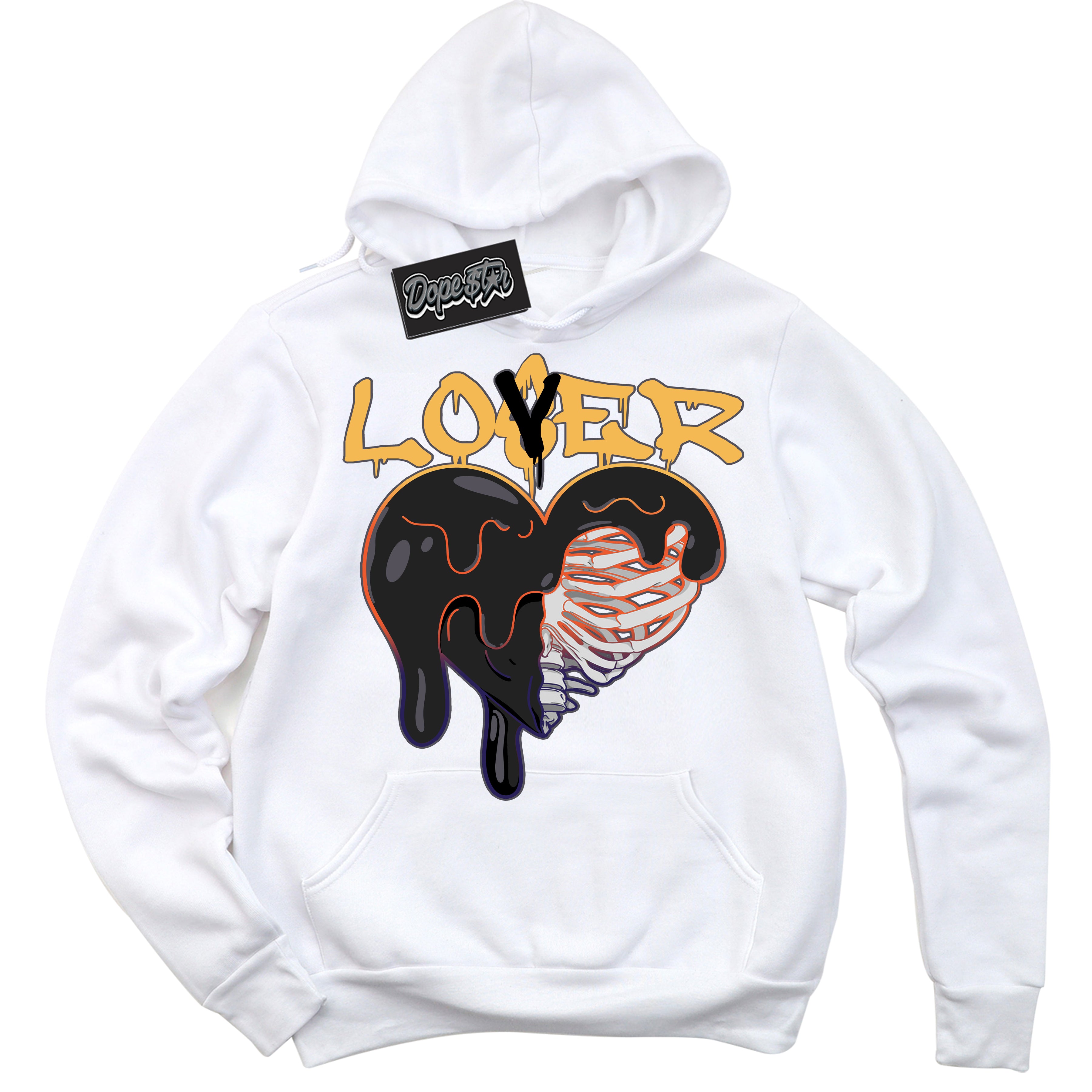 Cool White Hoodie with “ Lover Loser ”  design that Perfectly Matches J Balvin Rio 3s Sneakers.