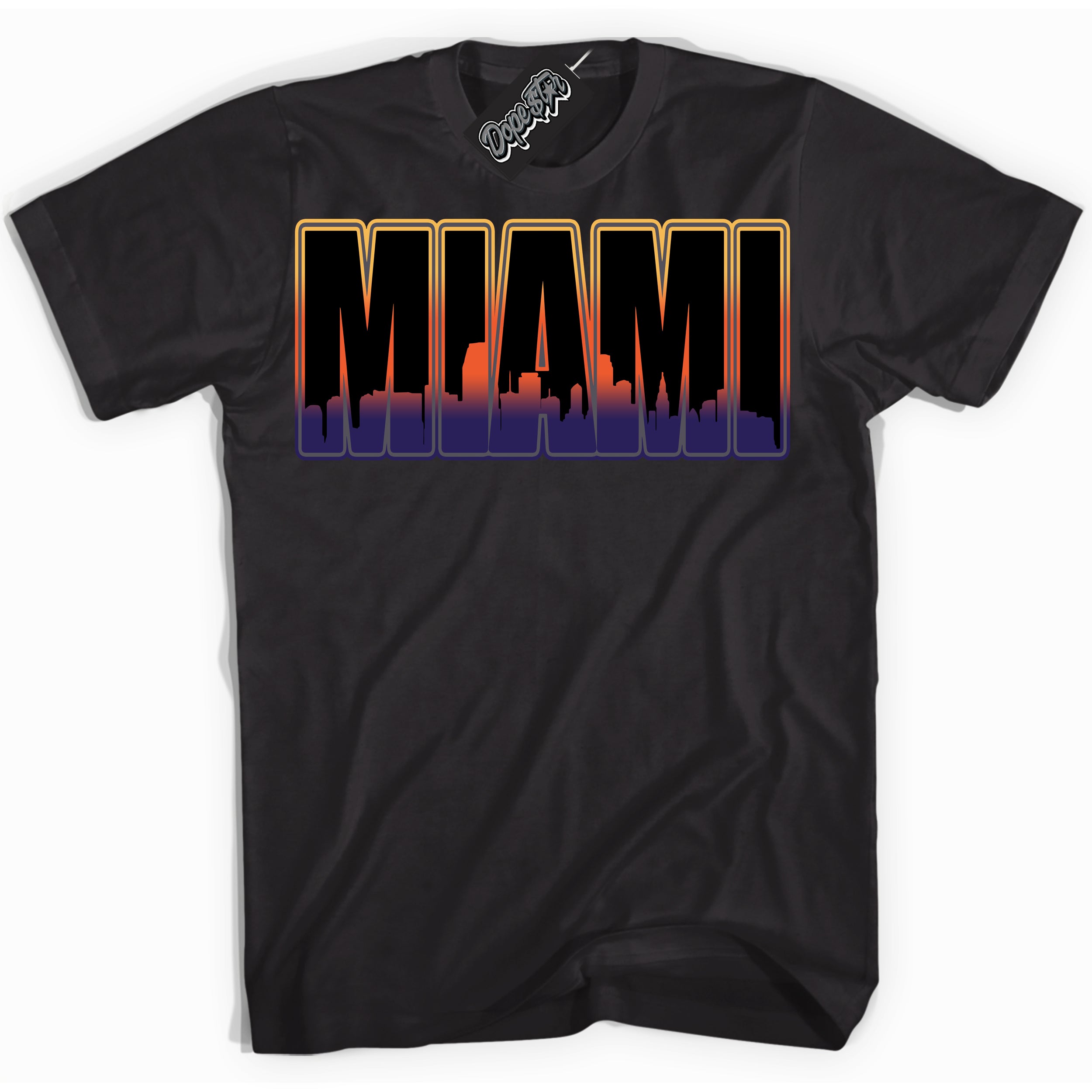 Cool Black Shirt with “ Miami” design that perfectly matches J Balvin Rio 3s Sneakers.