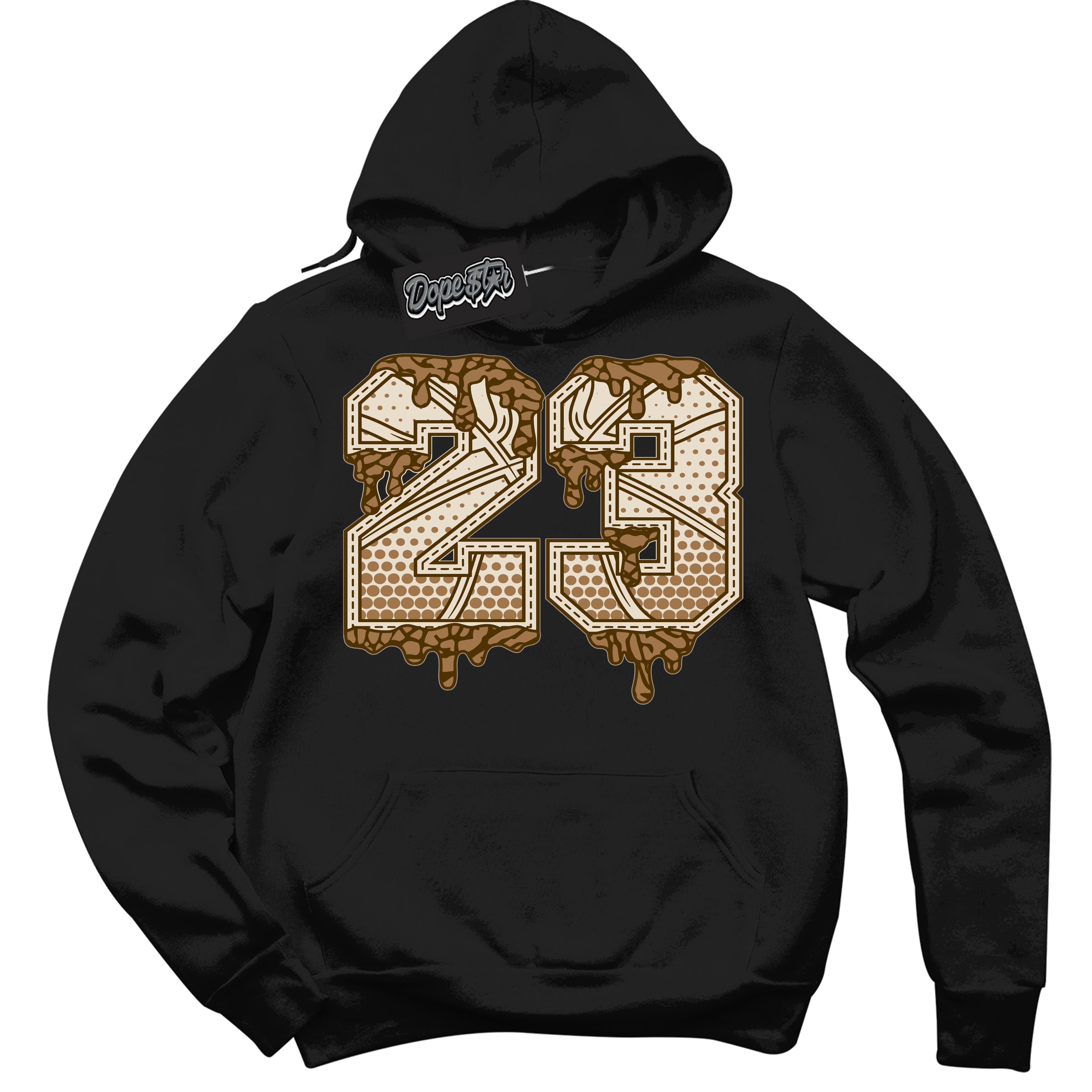 Cool Black Graphic DopeStar Hoodie with “ 23 Ball “ print, that perfectly matches Palomino 3s sneakers