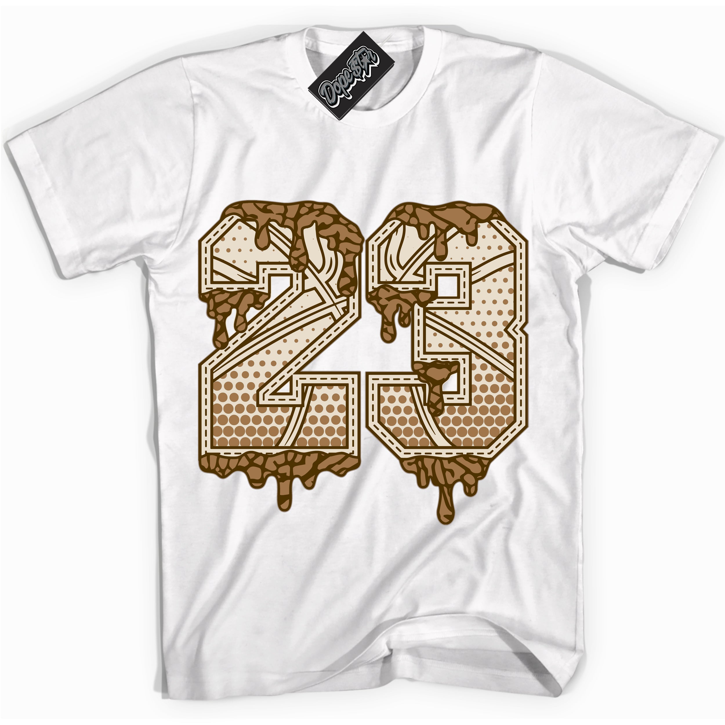 Cool White graphic tee with “ 23 Ball ” design, that perfectly matches Palomino 3s sneakers 