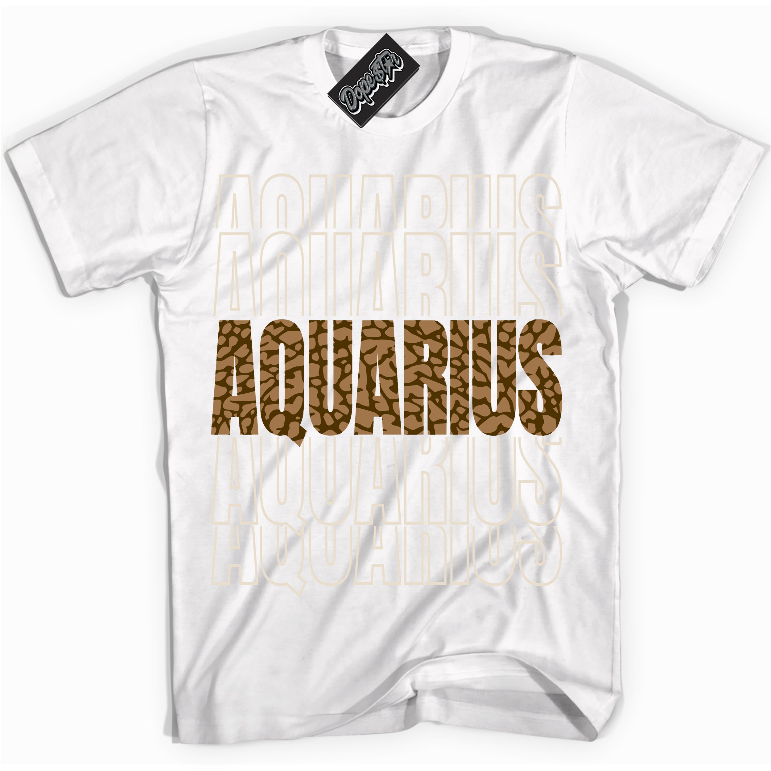 Cool White graphic tee with “ Aquarius ” design, that perfectly matches Palomino 3s sneakers 