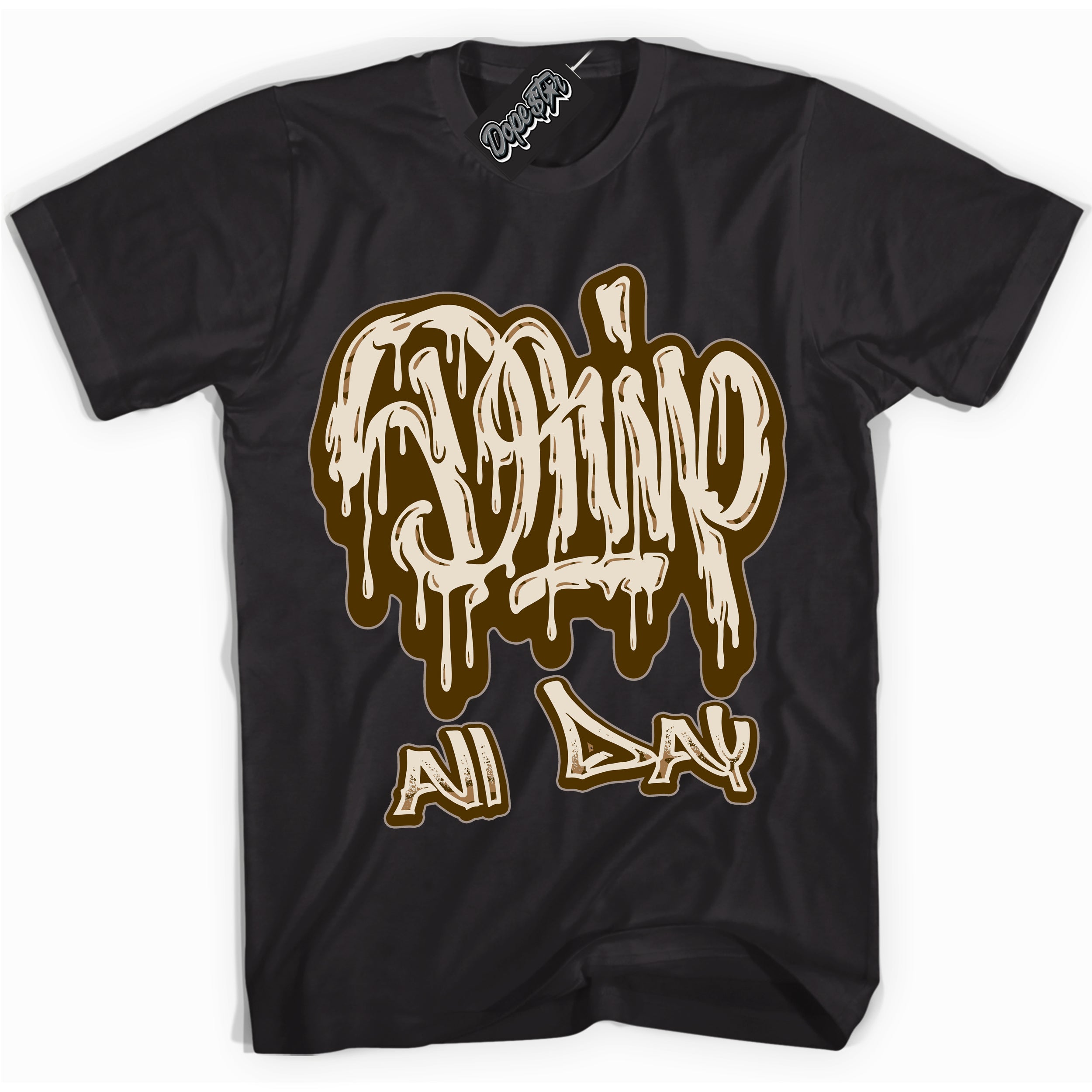 Cool Black graphic tee with “ Drip All Day ” design, that perfectly matches Palomino 3s sneakers 