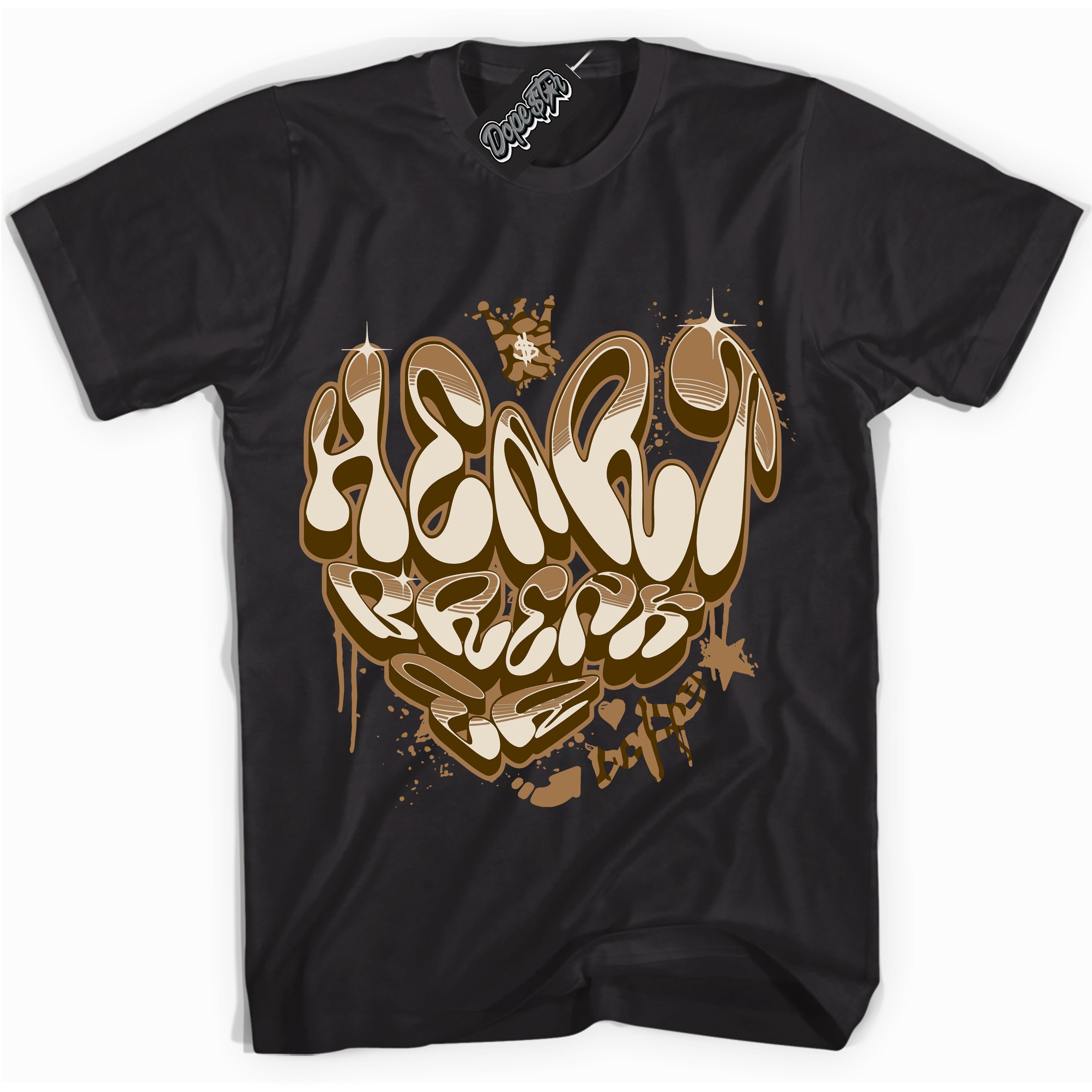 Cool Black graphic tee with “ Heartbreaker Graffiti ” design, that perfectly matches Palomino 3s sneakers 