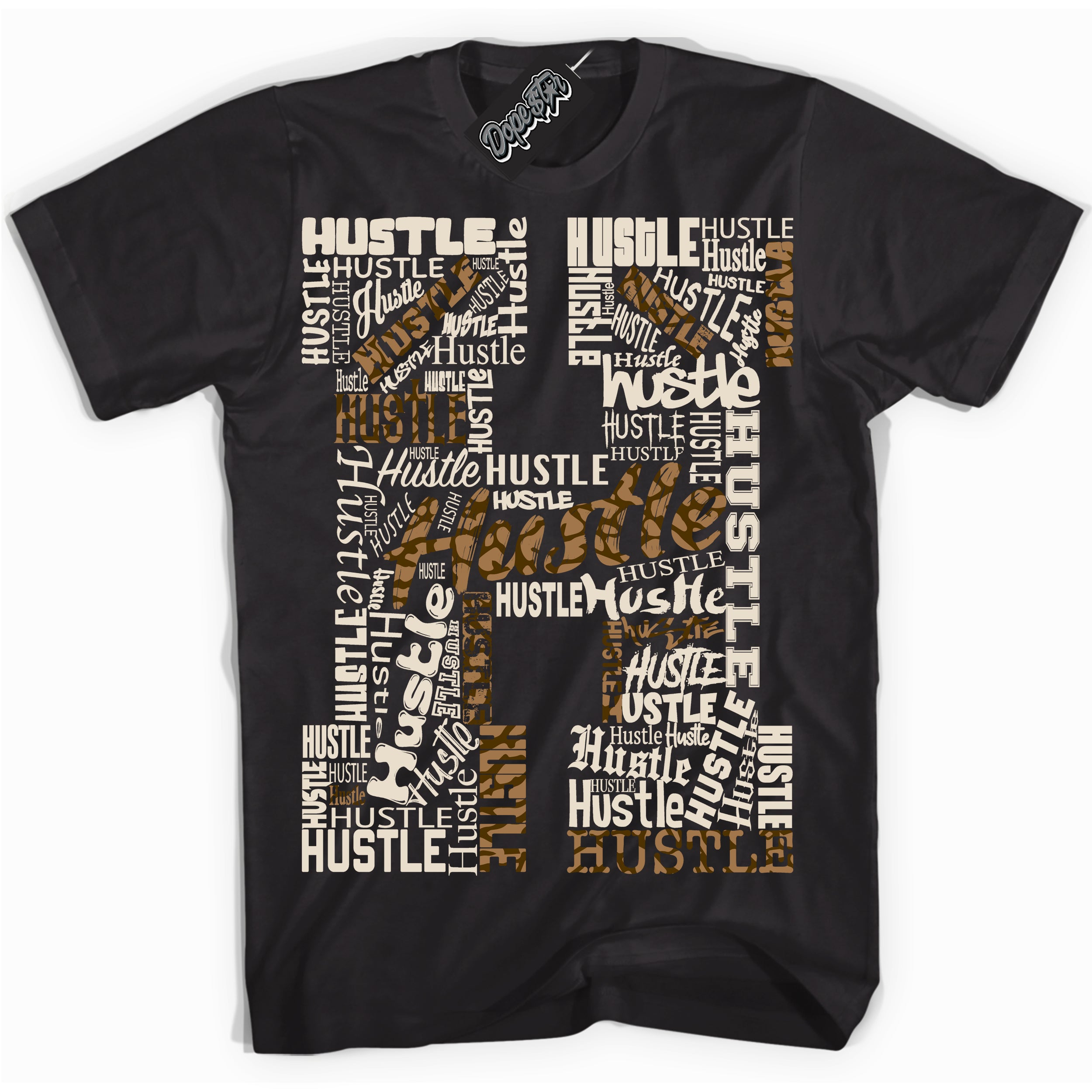 Cool Black graphic tee with “ Hustle H ” design, that perfectly matches Palomino 3s sneakers 
