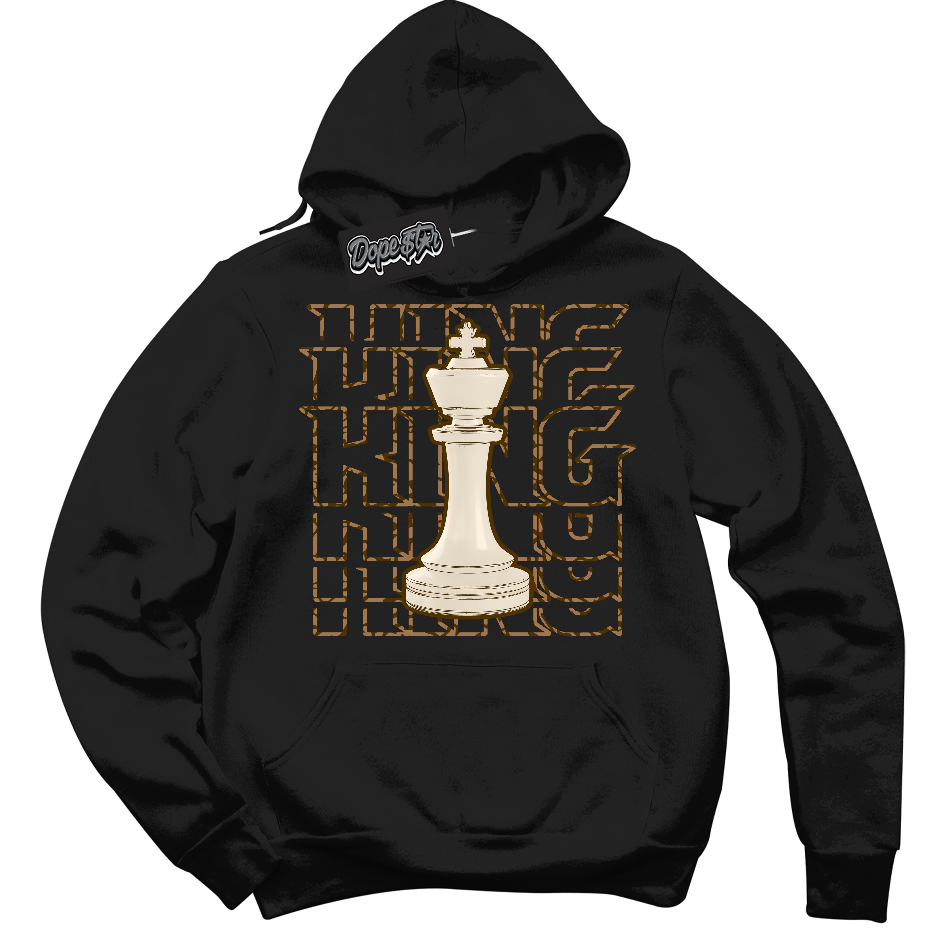 Cool Black Graphic DopeStar Hoodie with “ King Chess “ print, that perfectly matches Palomino 3s sneakers