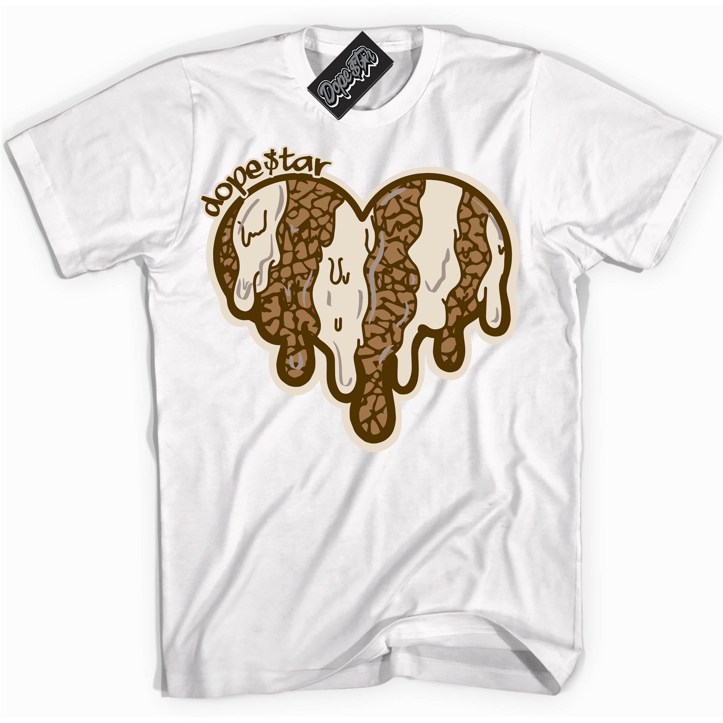 Cool White graphic tee with “ Melting Heart ” design, that perfectly matches Palomino 3s sneakers 