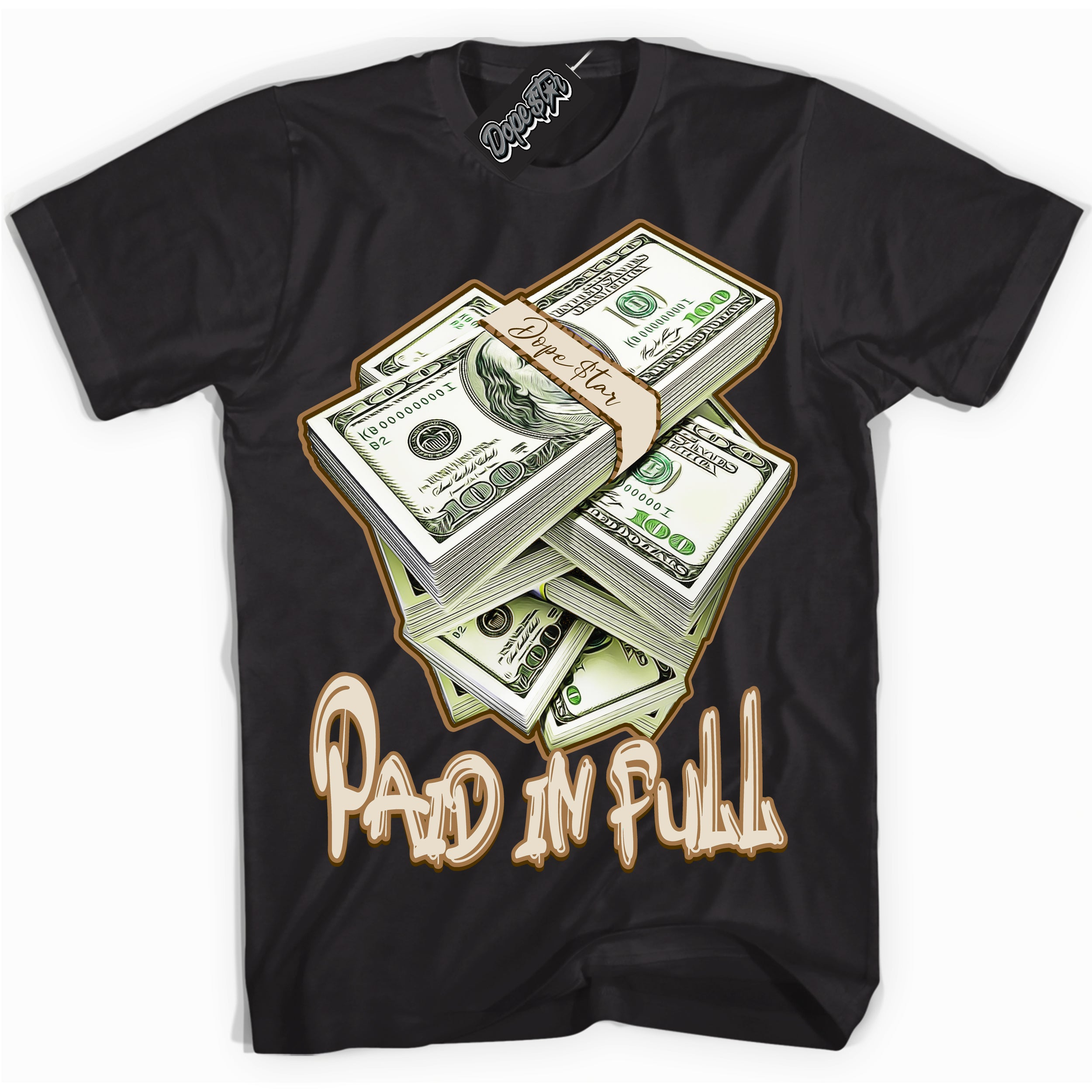 Cool Black graphic tee with “ Paid In Full ” design, that perfectly matches Palomino 3s sneakers 