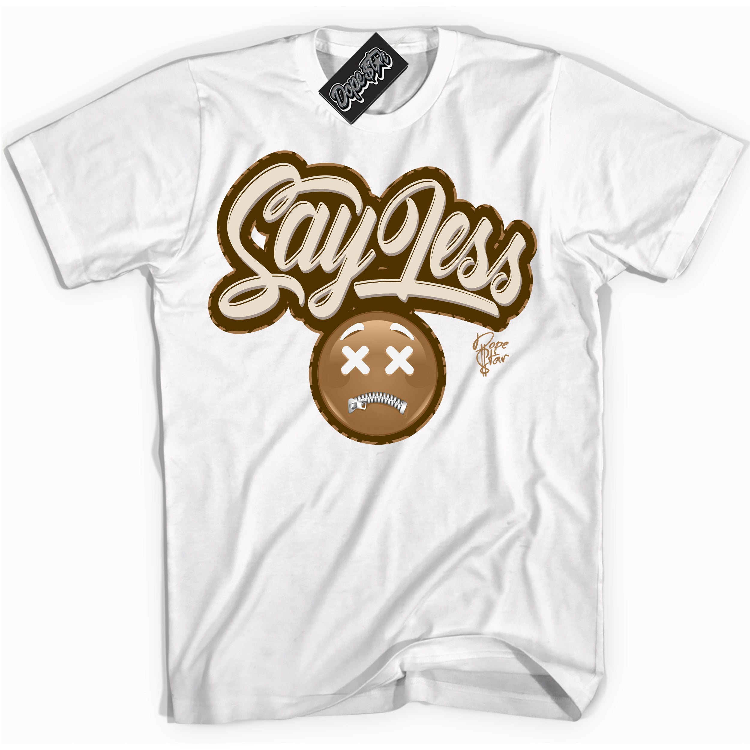 Cool White graphic tee with “ Say Less ” design, that perfectly matches Palomino 3s sneakers 