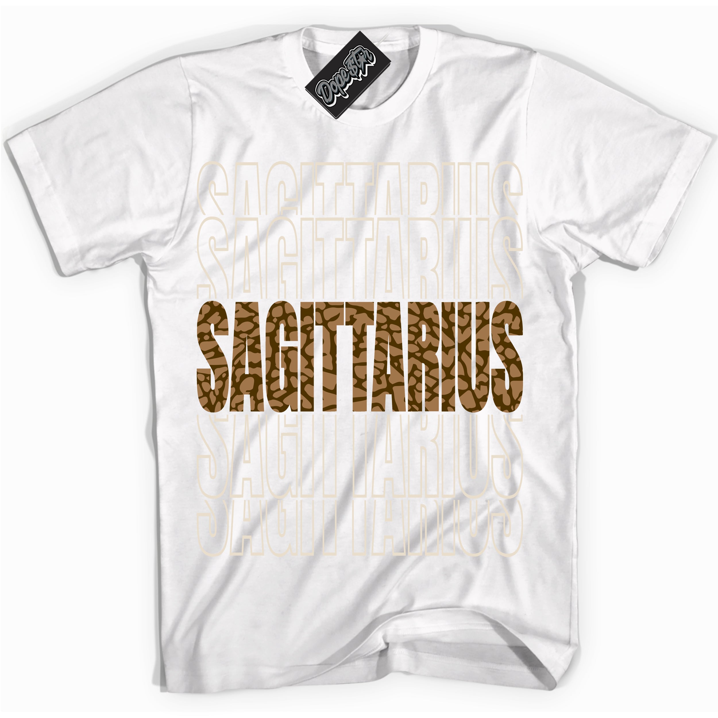 Cool White graphic tee with “ Sagittarius ” design, that perfectly matches Palomino 3s sneakers 