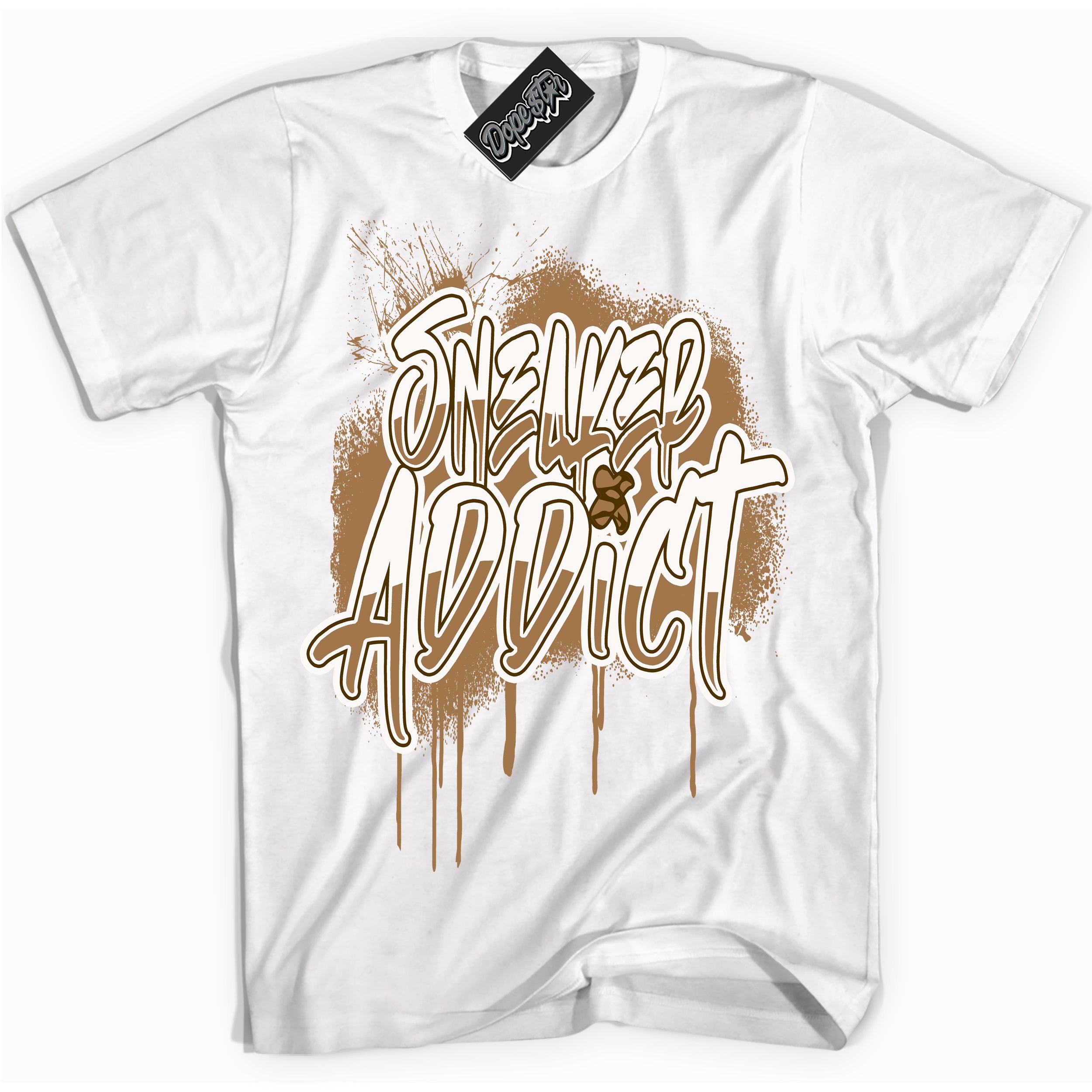 Cool White graphic tee with “ Sneaker Addict ” design, that perfectly matches Palomino 3s sneakers 