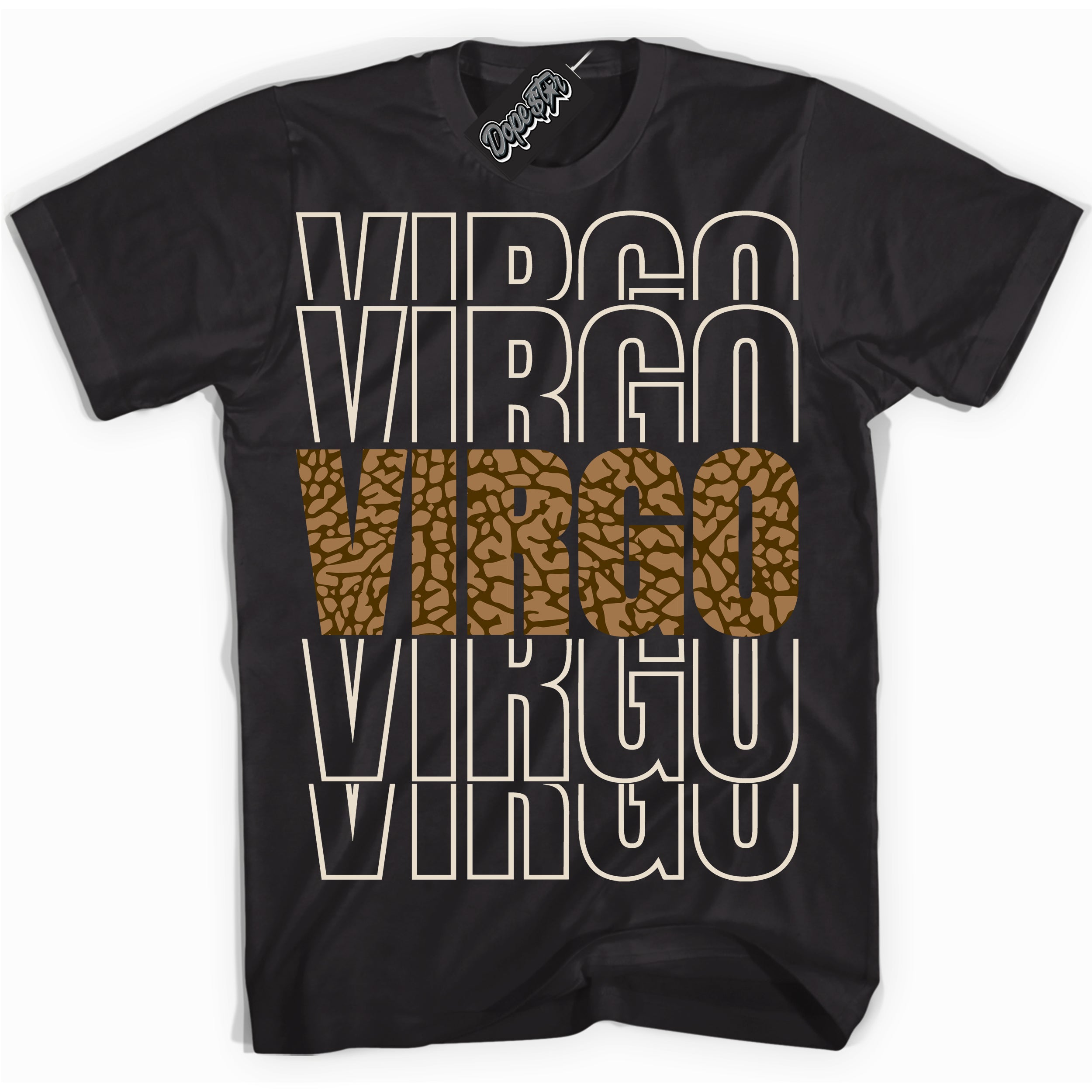 Cool Black graphic tee with “ Virgo ” design, that perfectly matches Palomino 3s sneakers 