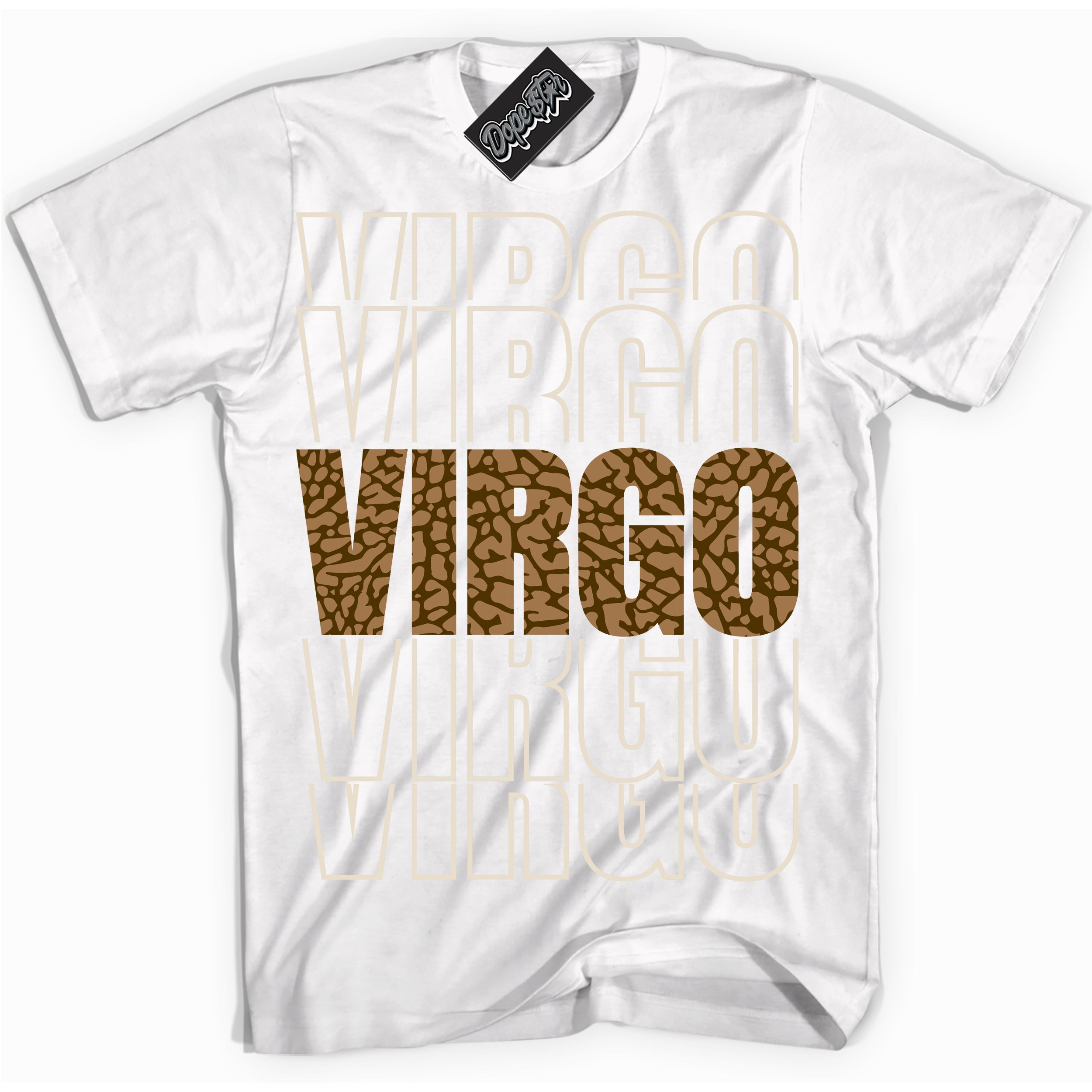 Cool White graphic tee with “ Virgo ” design, that perfectly matches Palomino 3s sneakers 