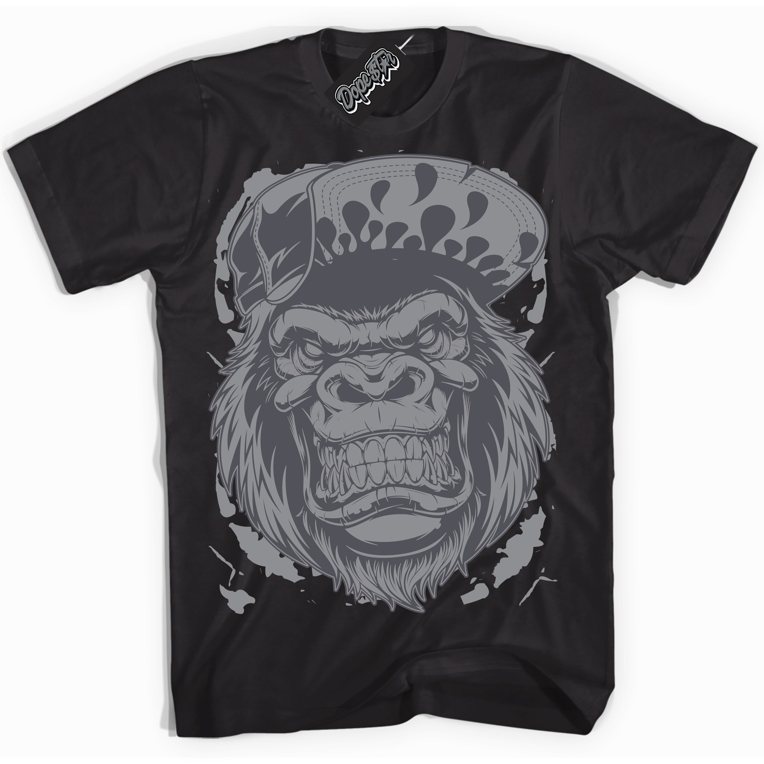 Cool Black Shirt with “ Gorilla Beast ” design that perfectly matches Paris Olympics Wet Cement 4s Jordans.
