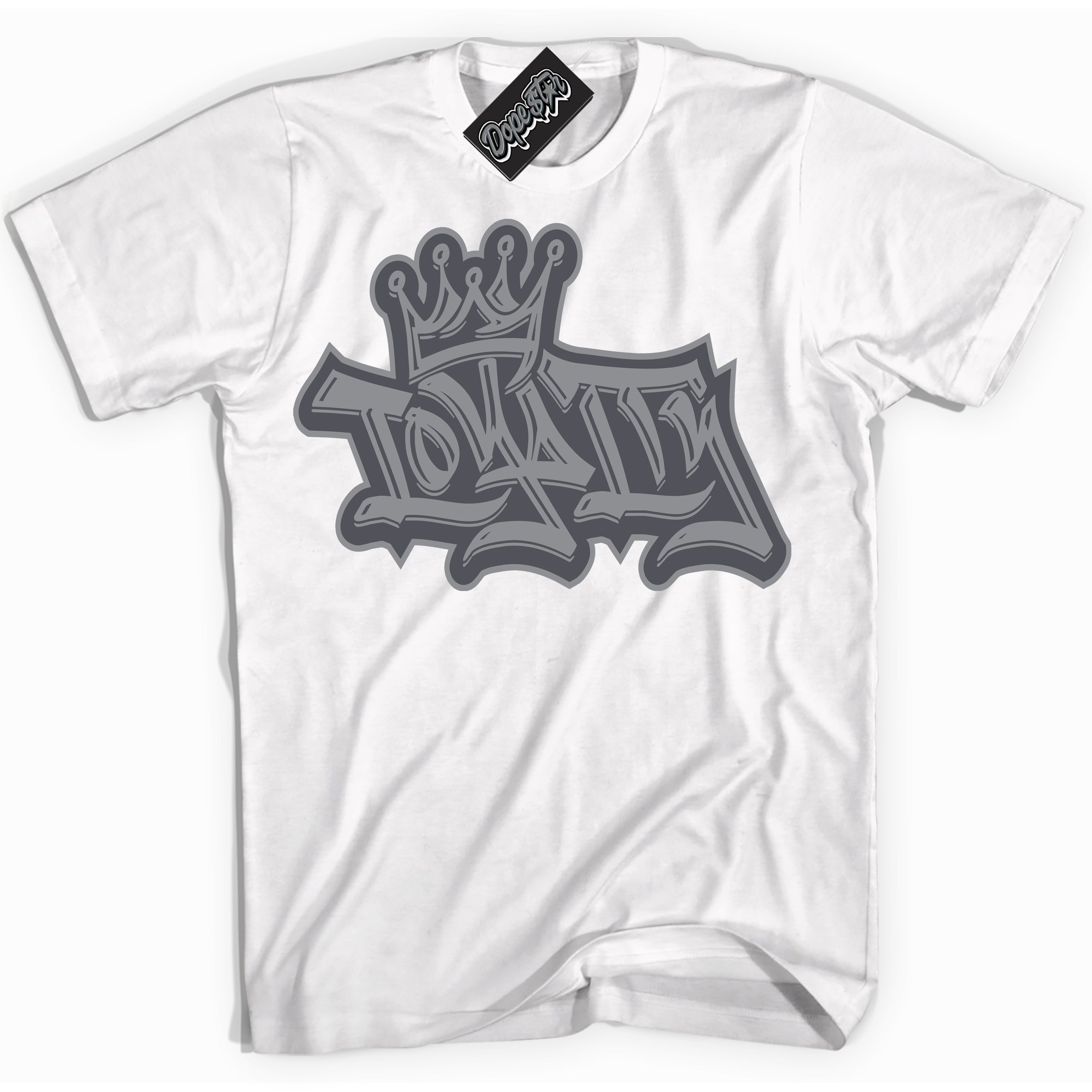 Cool White Shirt with “ Loyalty Crown ” design that perfectly matches Paris Olympics Wet Cement 4s Jordans.
