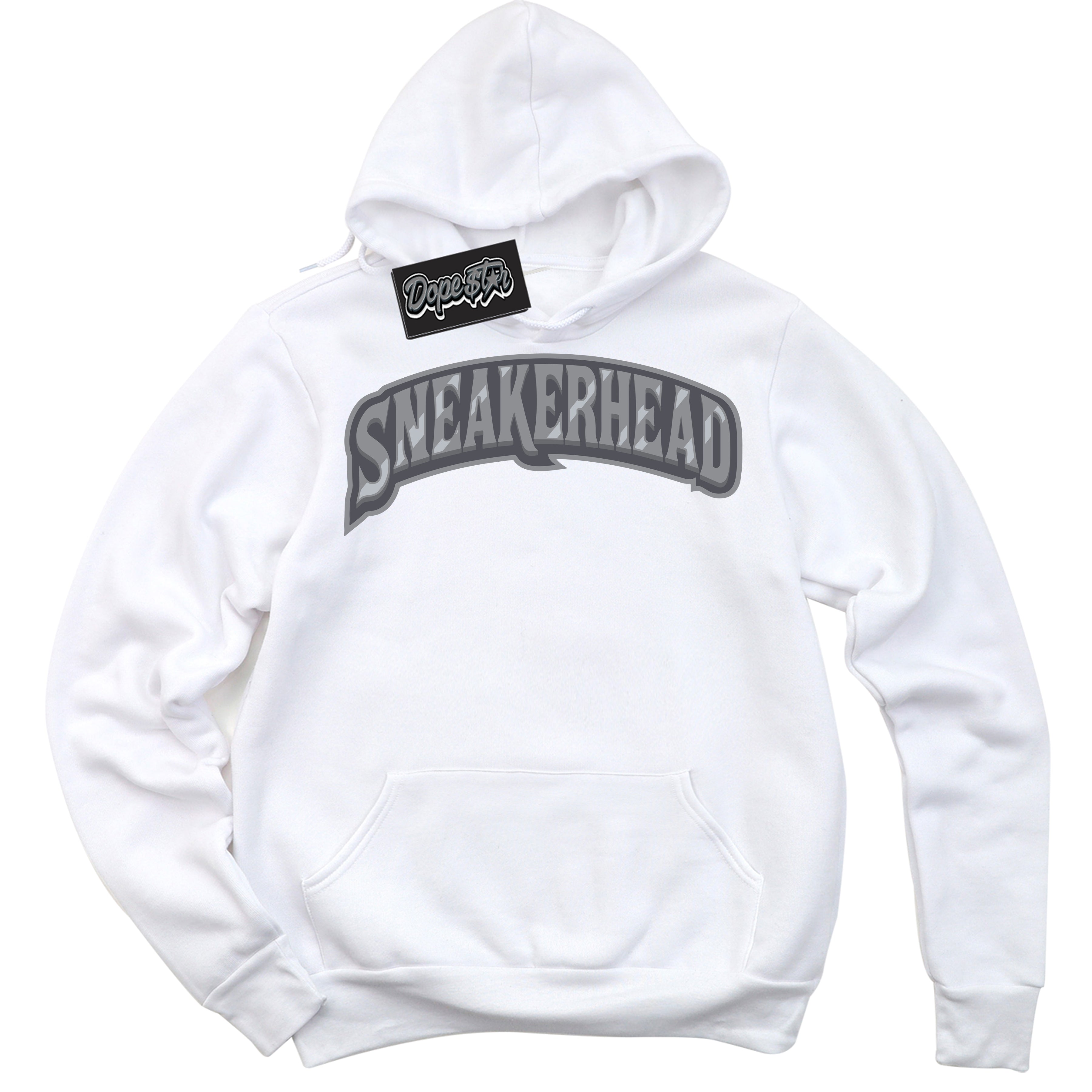 Cool White Hoodie with “ Sneakerhead ”  design that Perfectly Matches Paris Olympics Wet Cement 4s Jordans.
