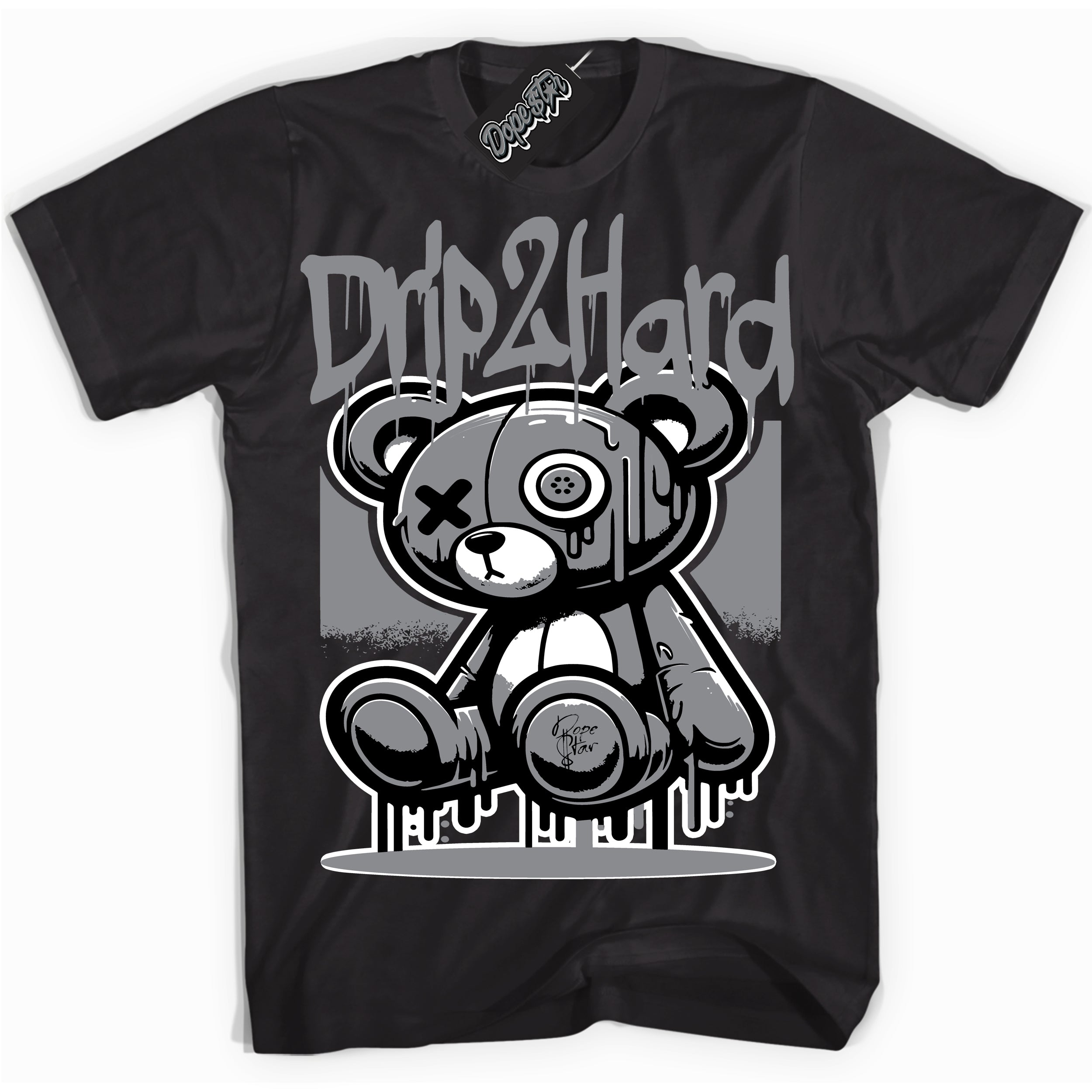 Cool Black graphic tee with “ Drip 2 Hard ” design, that perfectly matches Black Canvas 4s
