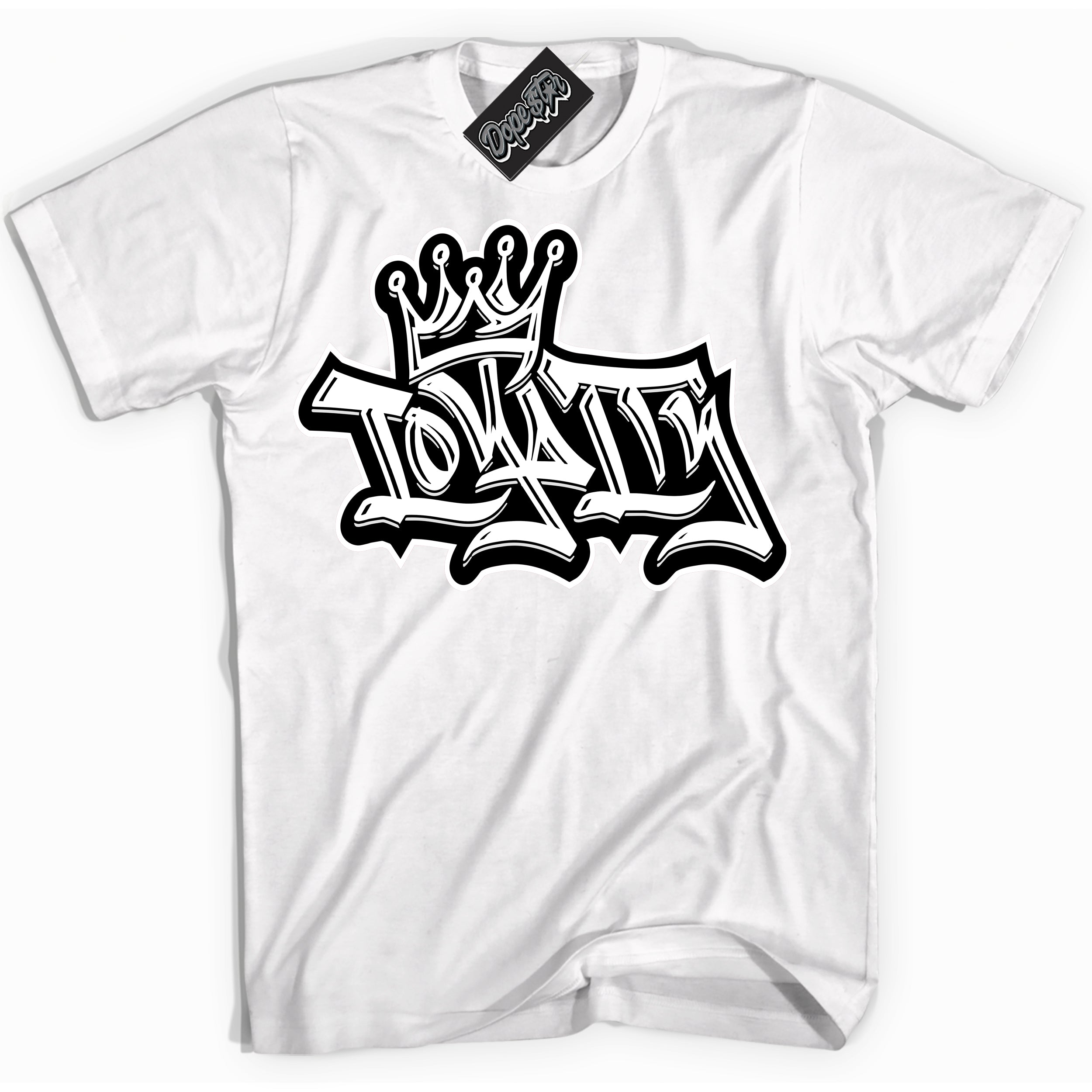 Cool White Shirt with “Loyalty Crown” design that perfectly matches the White Thunder 4s Jordans.