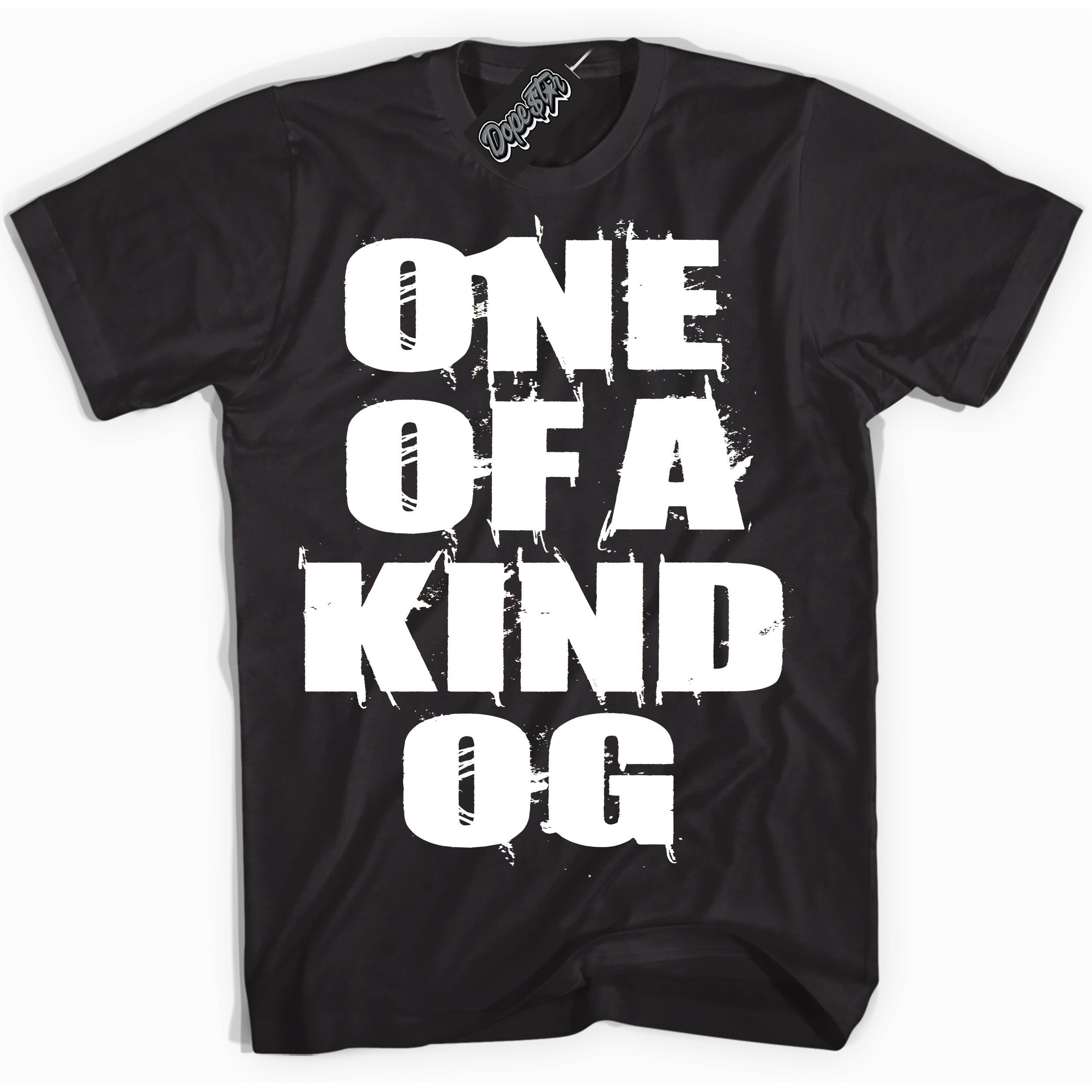 Cool Black Shirt with “One Of A Kind” design that perfectly matches the White Thunder 4s Jordans.