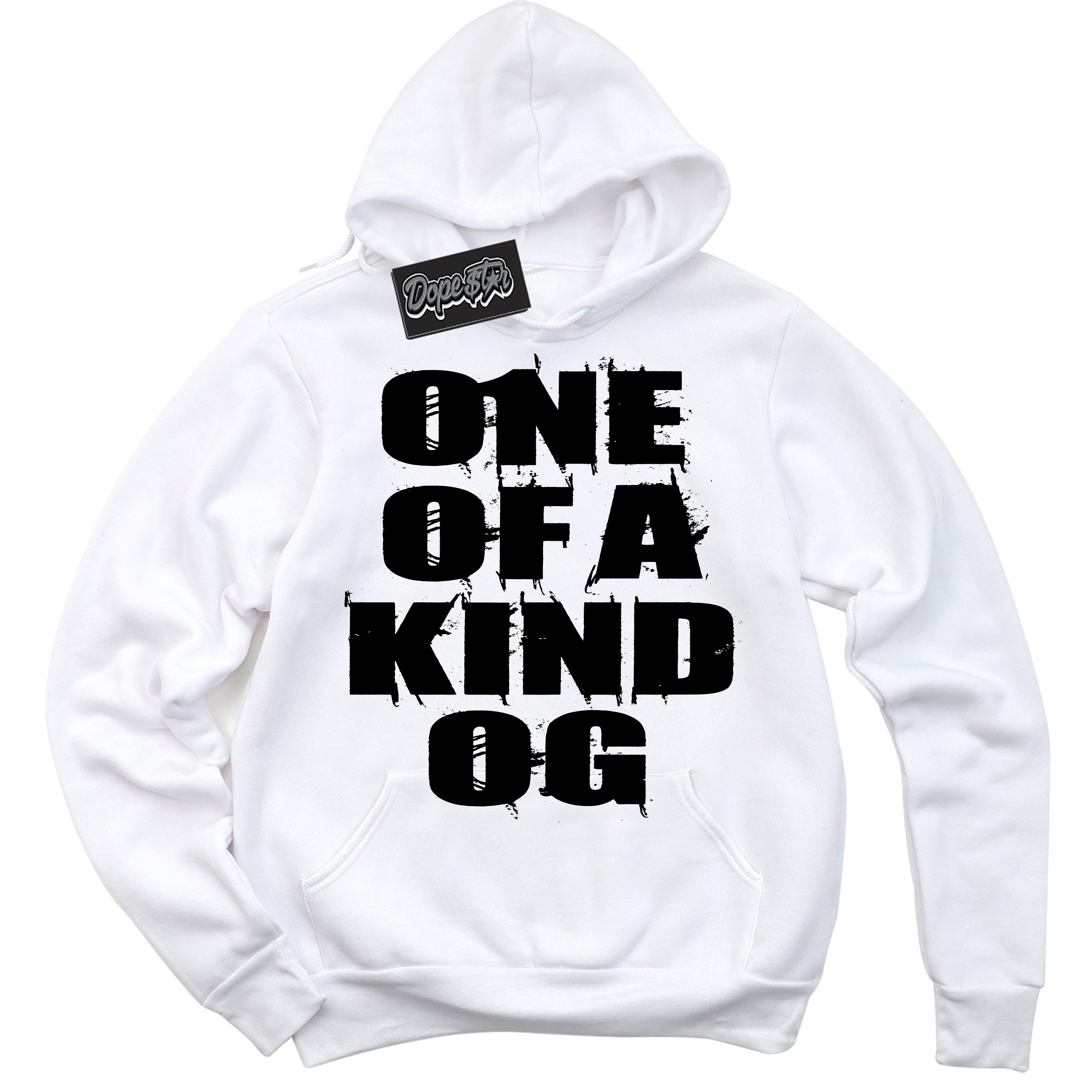 Cool White Hoodie with “One Of A Kind” design that Perfectly Matches White Thunder 4s Jordans.