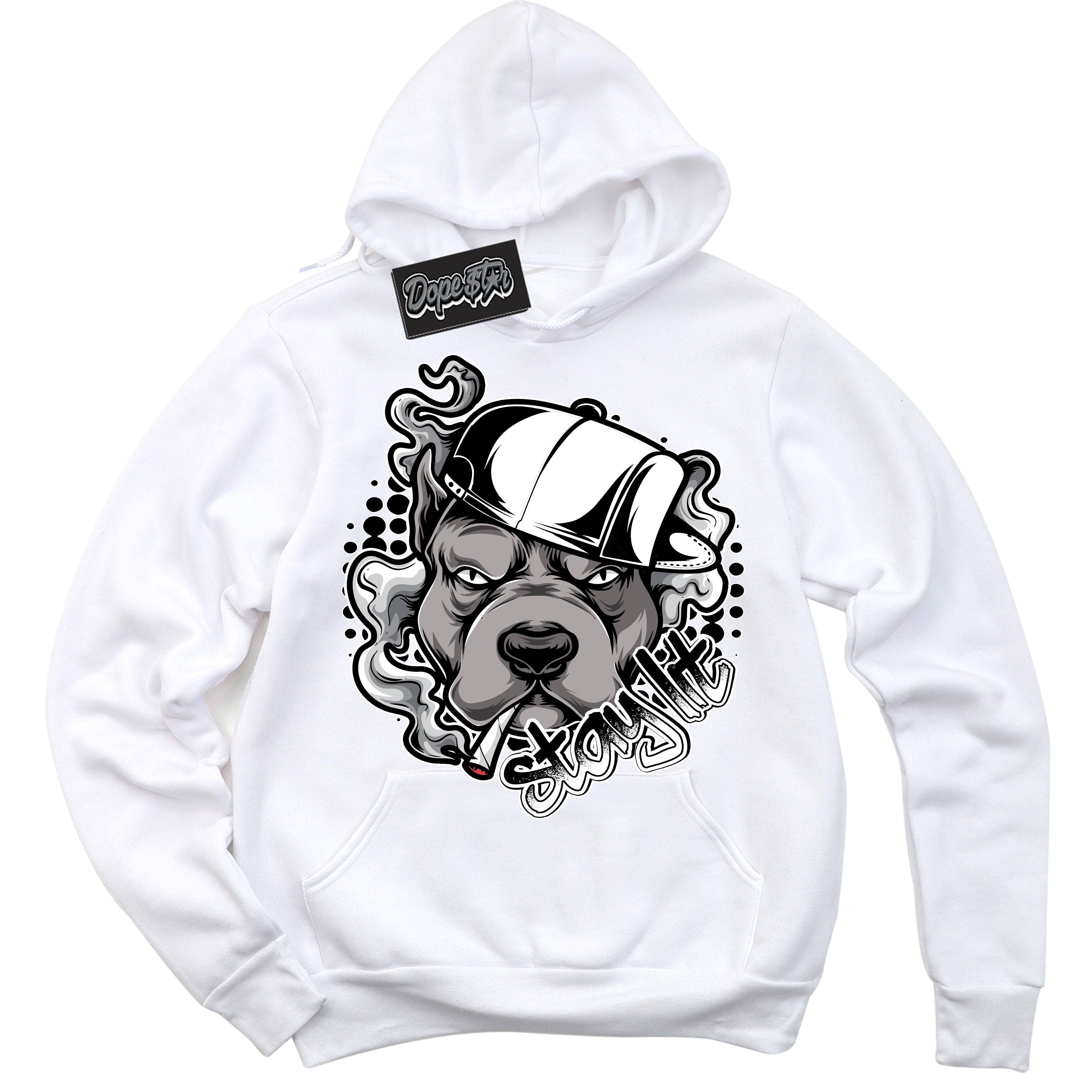 Cool White Hoodie with “Stay Lit” design that Perfectly Matches White Thunder 4s Jordans.