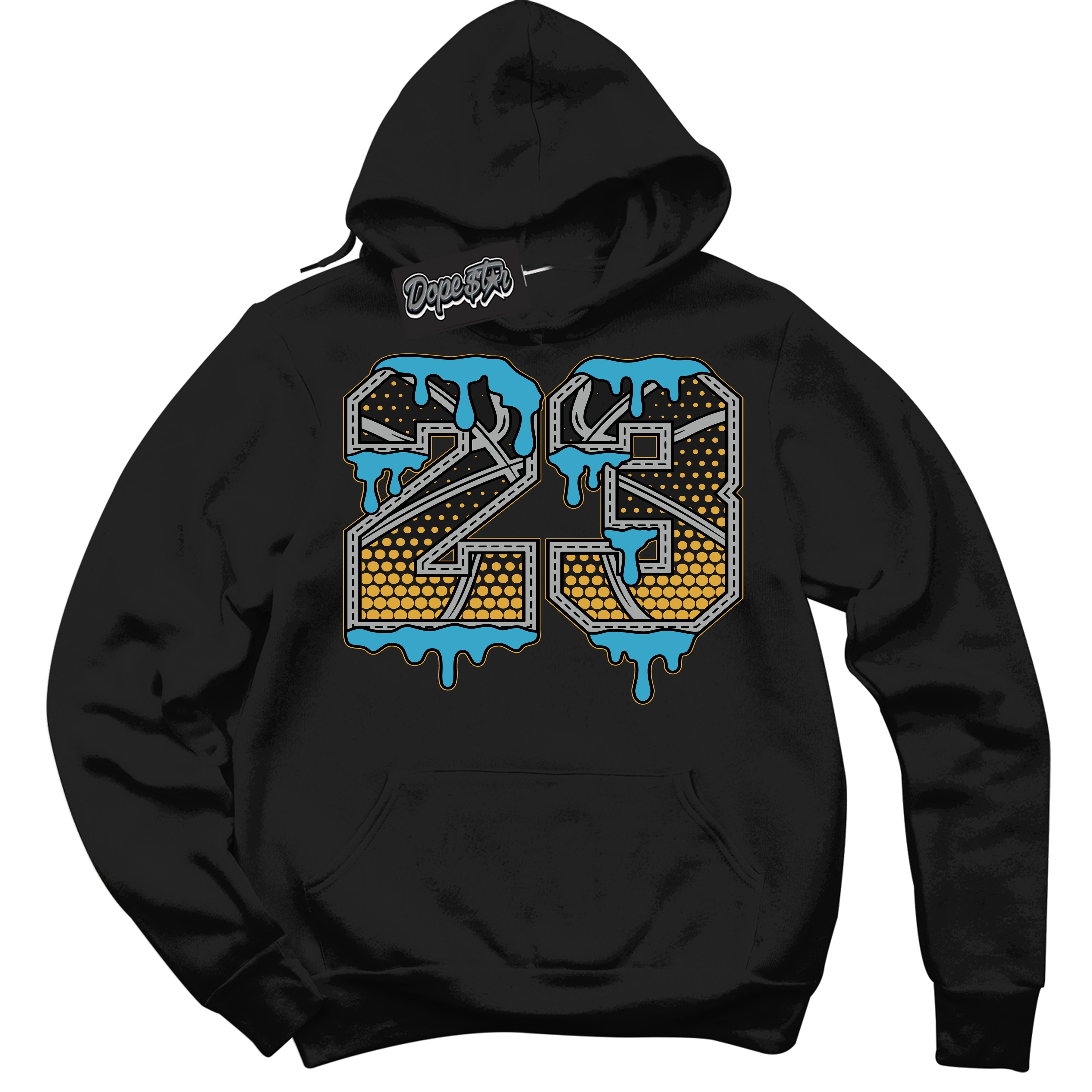 Cool Black Hoodie with “ 23 Ball ”  design that Perfectly Matches Aqua 5s Sneakers.