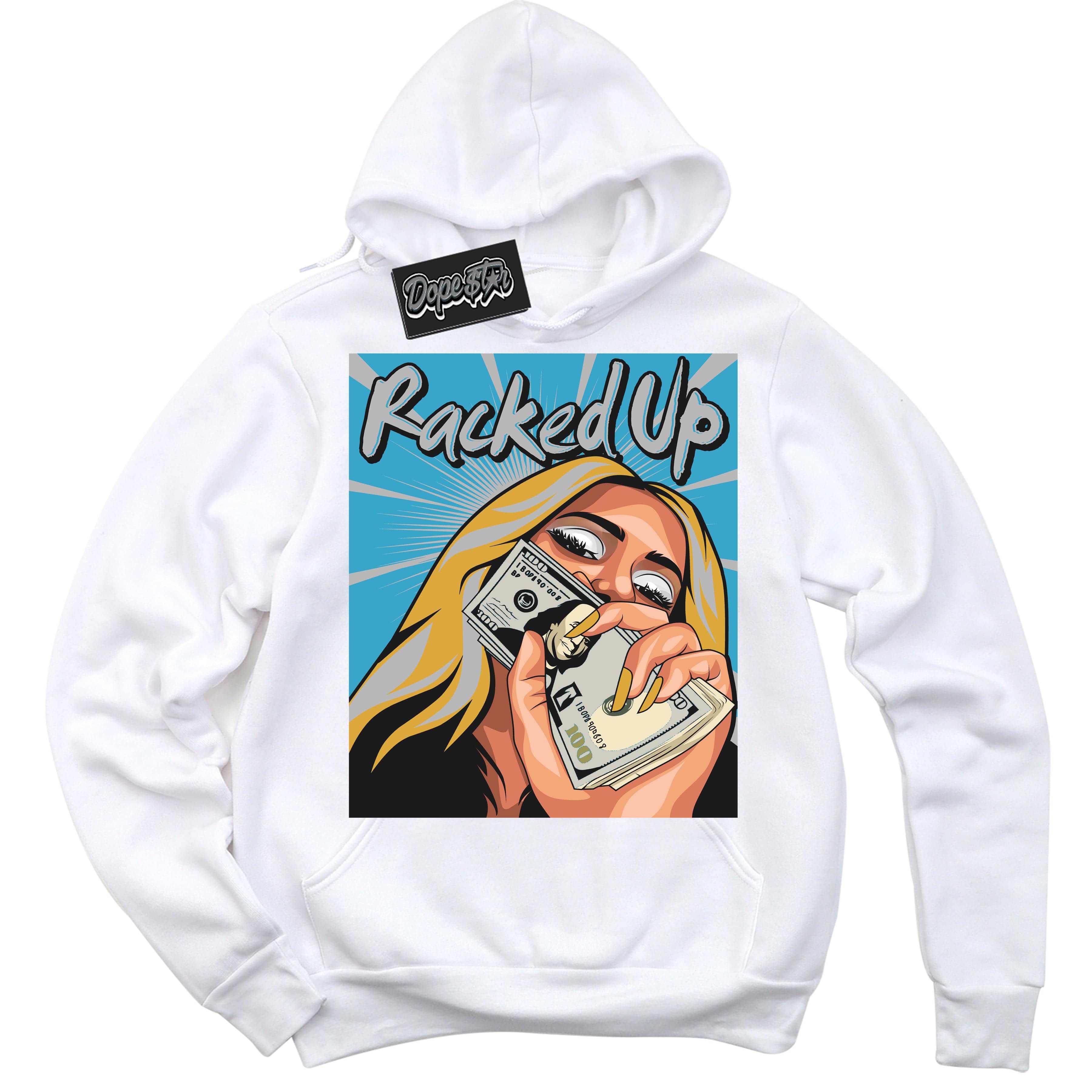 Aqua 5s DopeStar Hoodie Racked Up Graphic