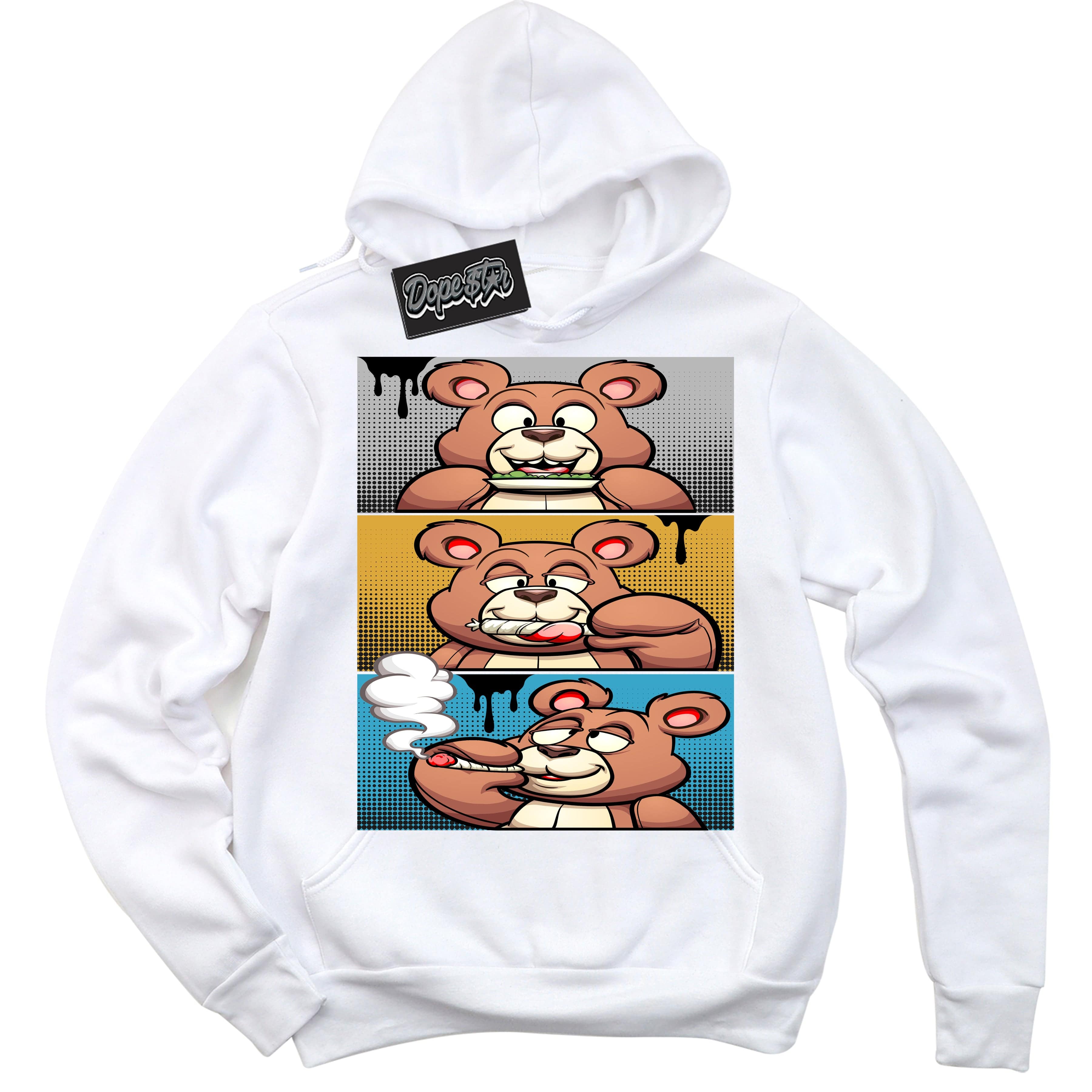 Aqua 5s DopeStar Hoodie Roll It Lick It Smoke It Bear Graphic