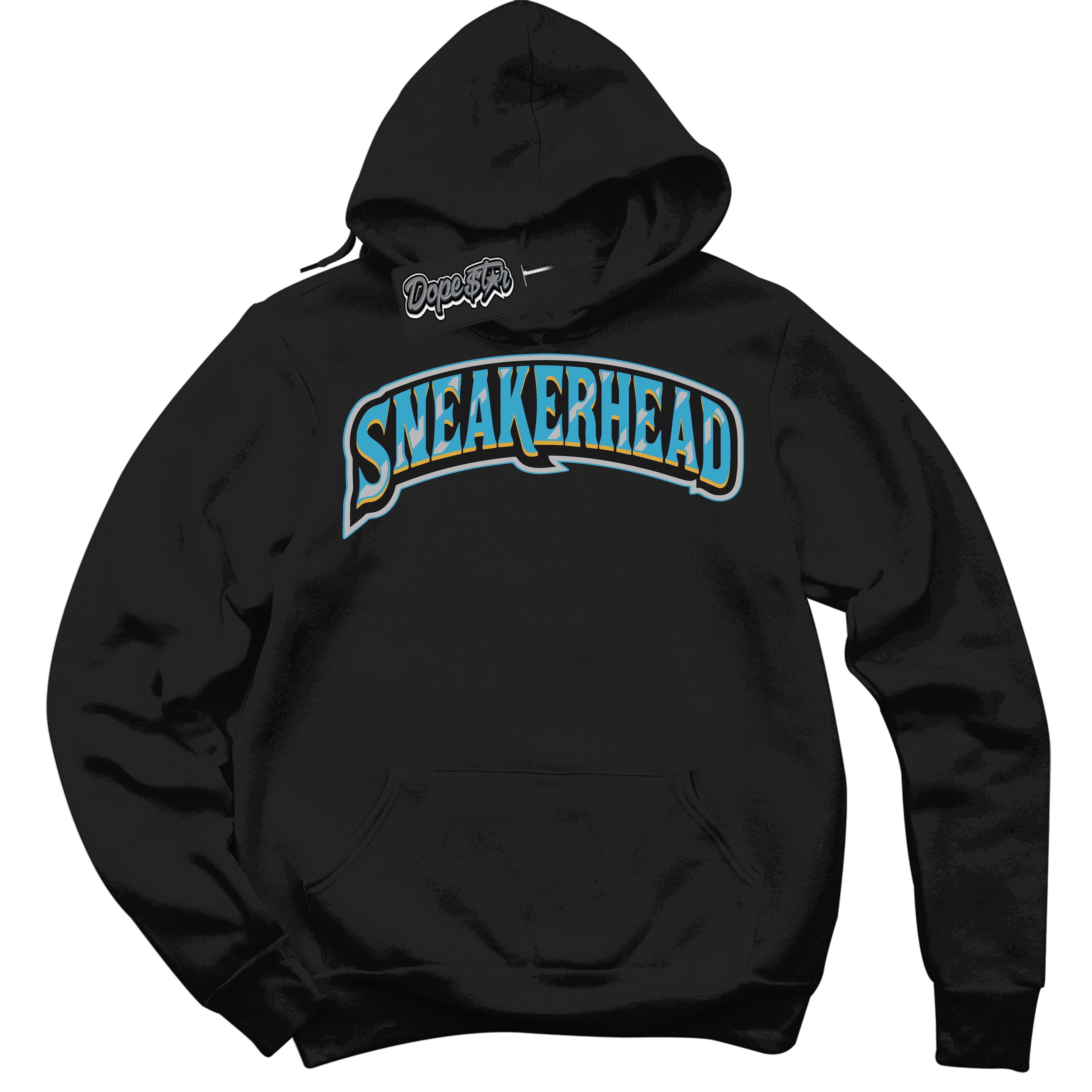 Cool Black Hoodie with “ Sneakerhead ”  design that Perfectly Matches Aqua 5s Sneakers.