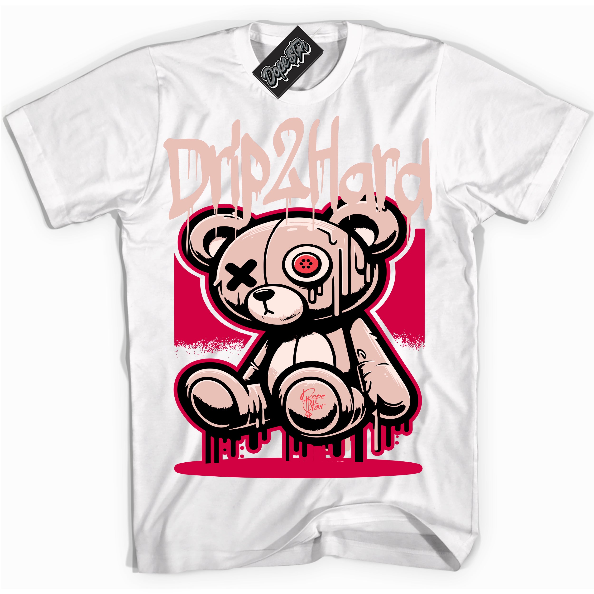 Cool White graphic tee with “ Drip 2 Hard ” design, that perfectly matches Arctic Orange 5s
