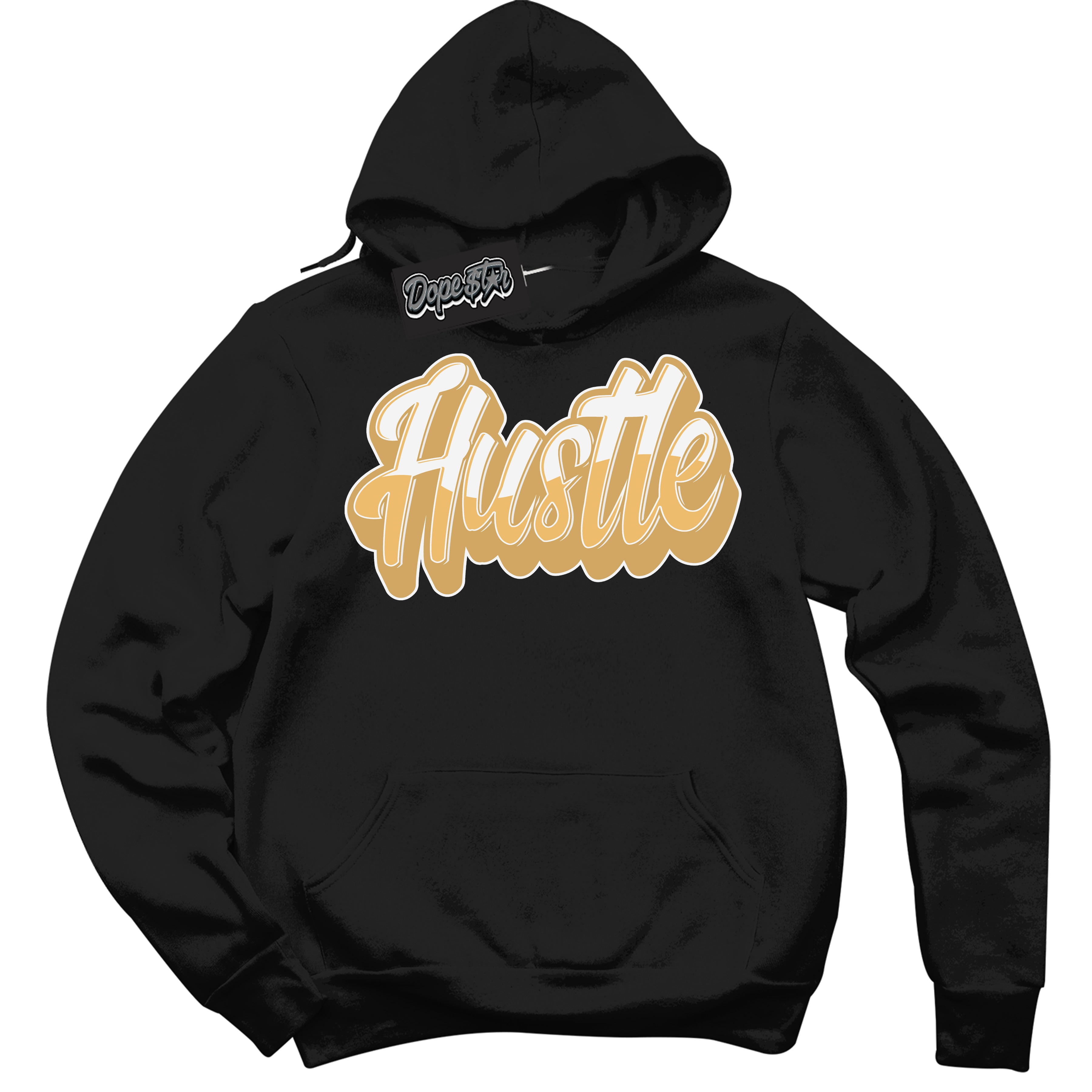 Cool Black Hoodie with “ Hustle ”  design that Perfectly Matches Craft Paris 6s Jordans.
