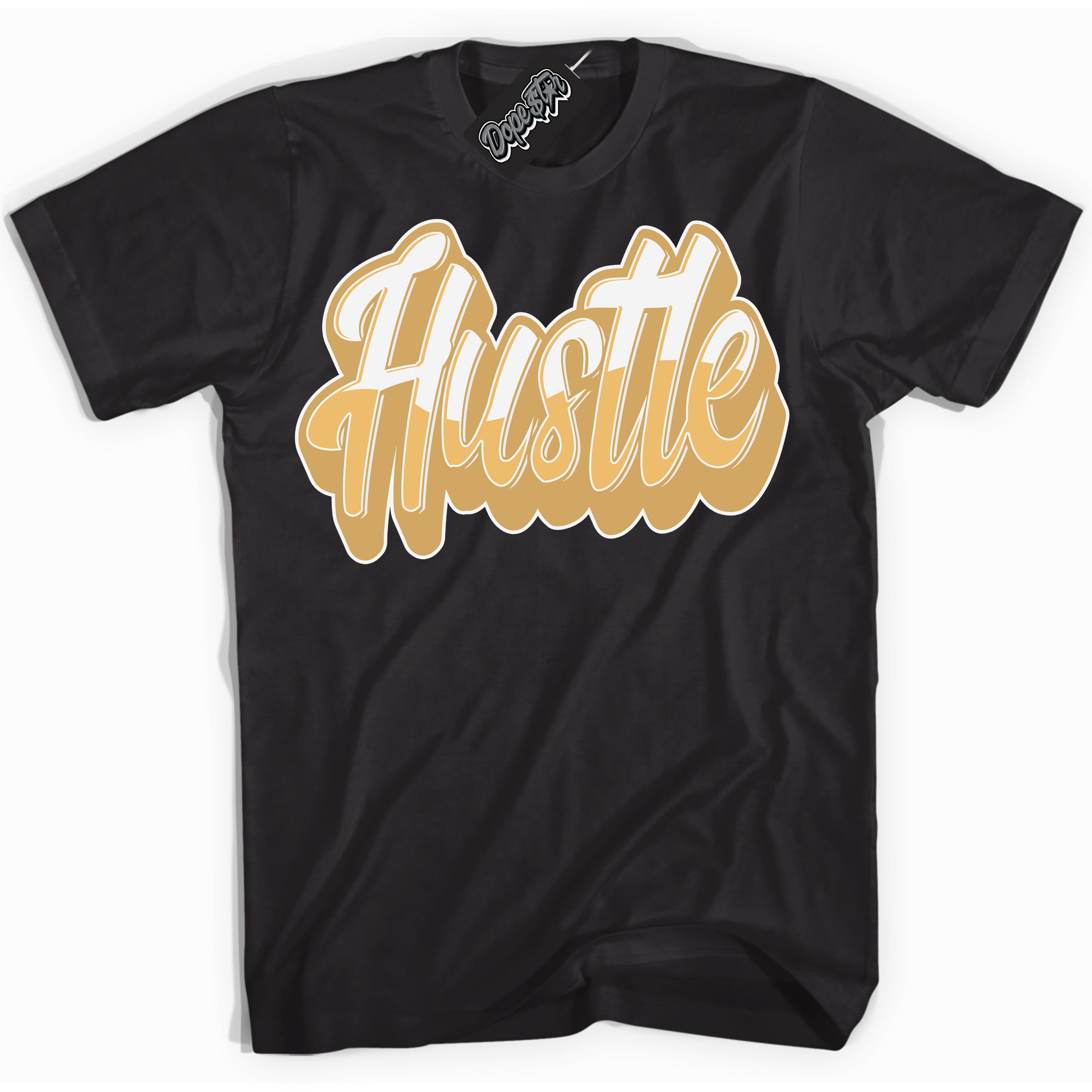 Cool Black Shirt with “ Hustle ” design that perfectly matches Craft Paris 6s Jordans.
