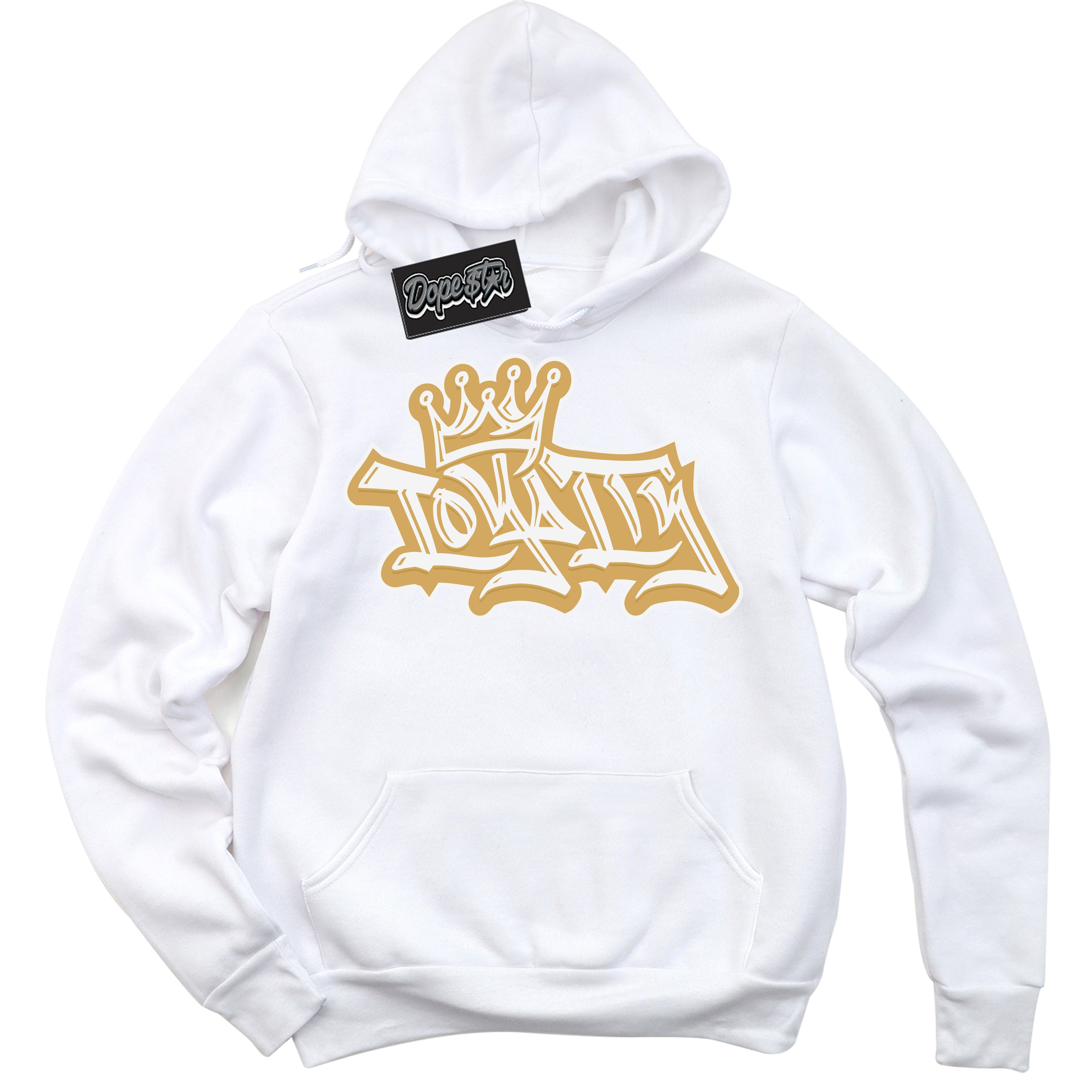 Cool White Hoodie with “ Loyalty Crown ”  design that Perfectly Matches Craft Paris 6s Jordans.
