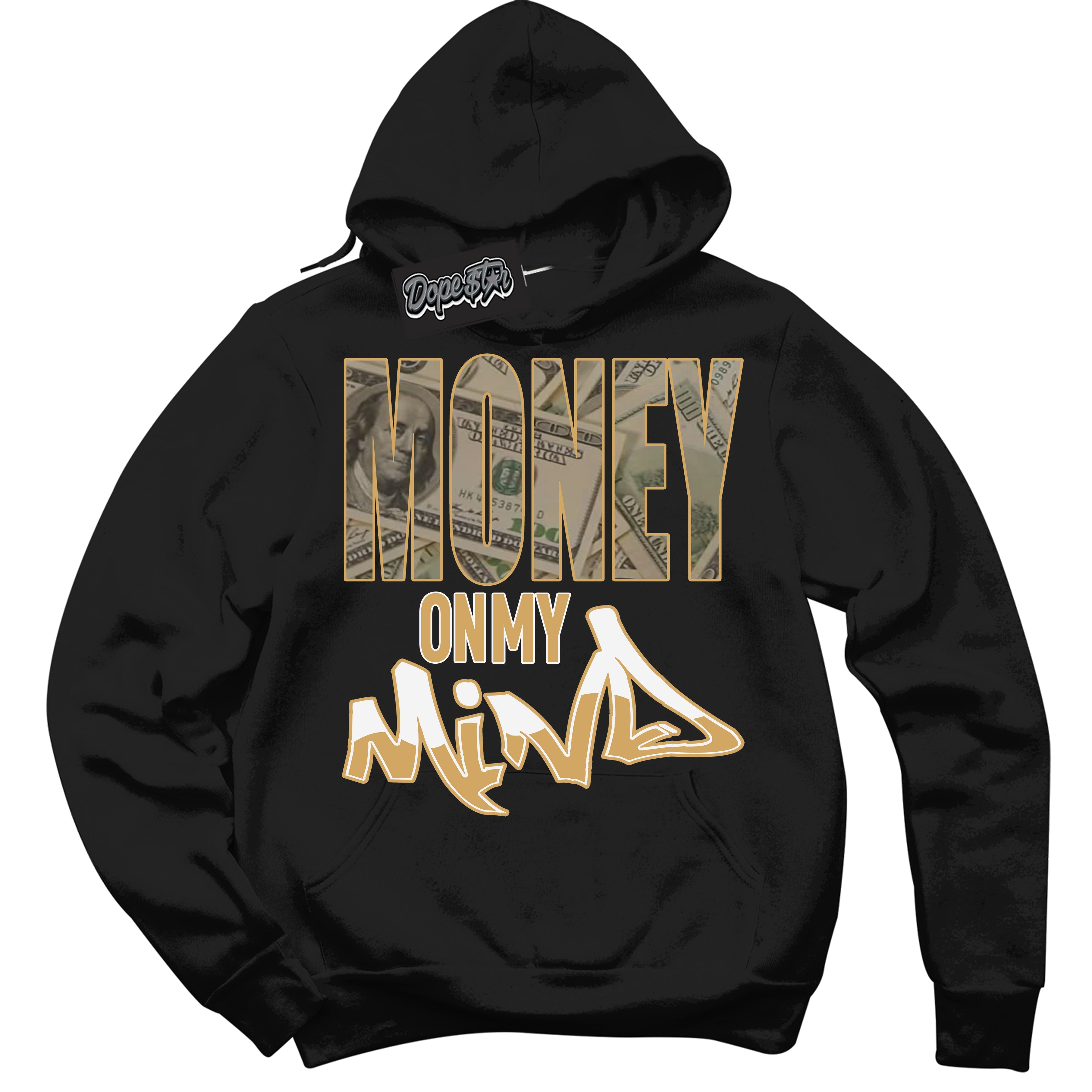 Cool Black Hoodie with “ Money On My Mind ”  design that Perfectly Matches Craft Paris 6s Jordans.
