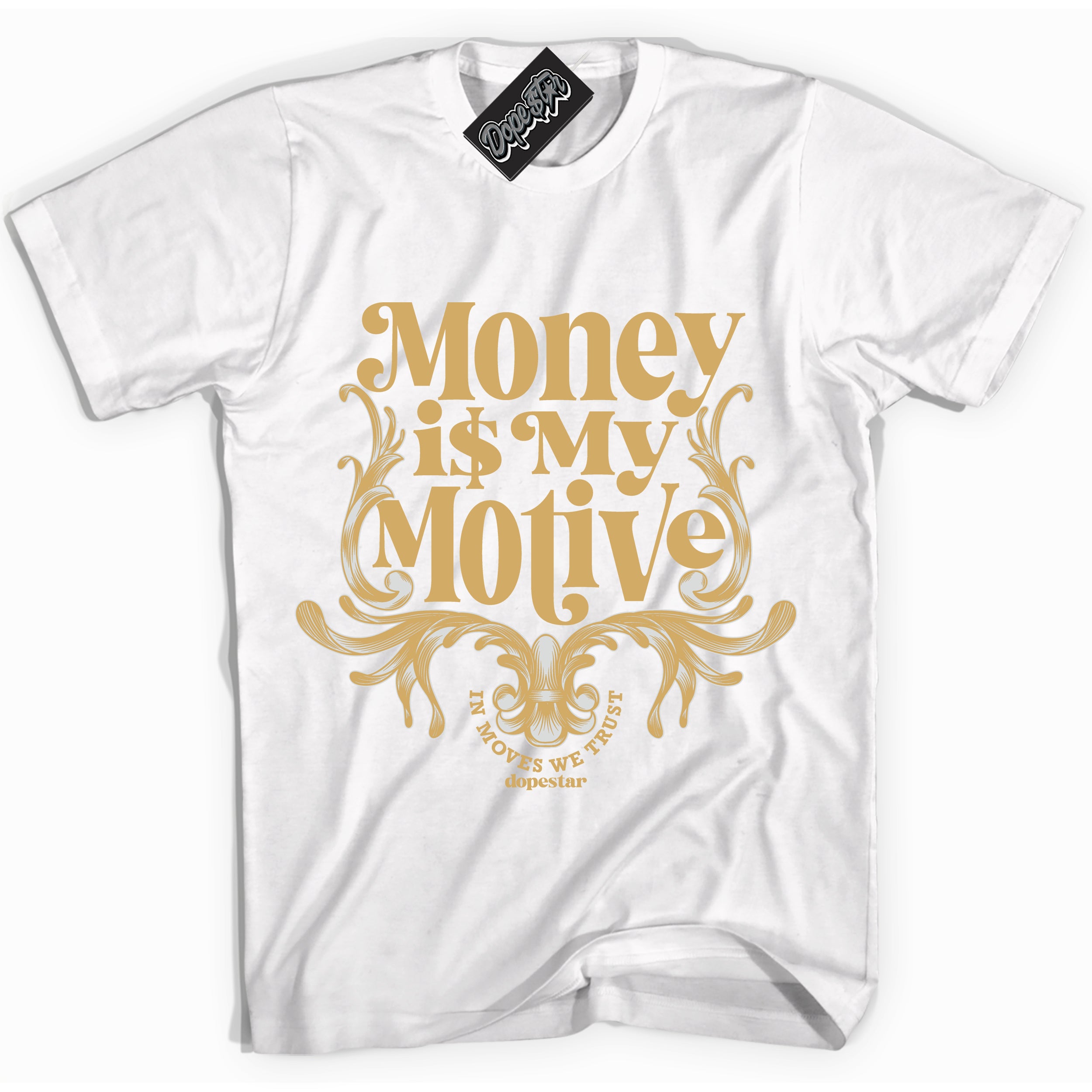 Cool White Shirt with “Money Is My Motive” design that perfectly matches the Craft Paris 6s Sneakers.