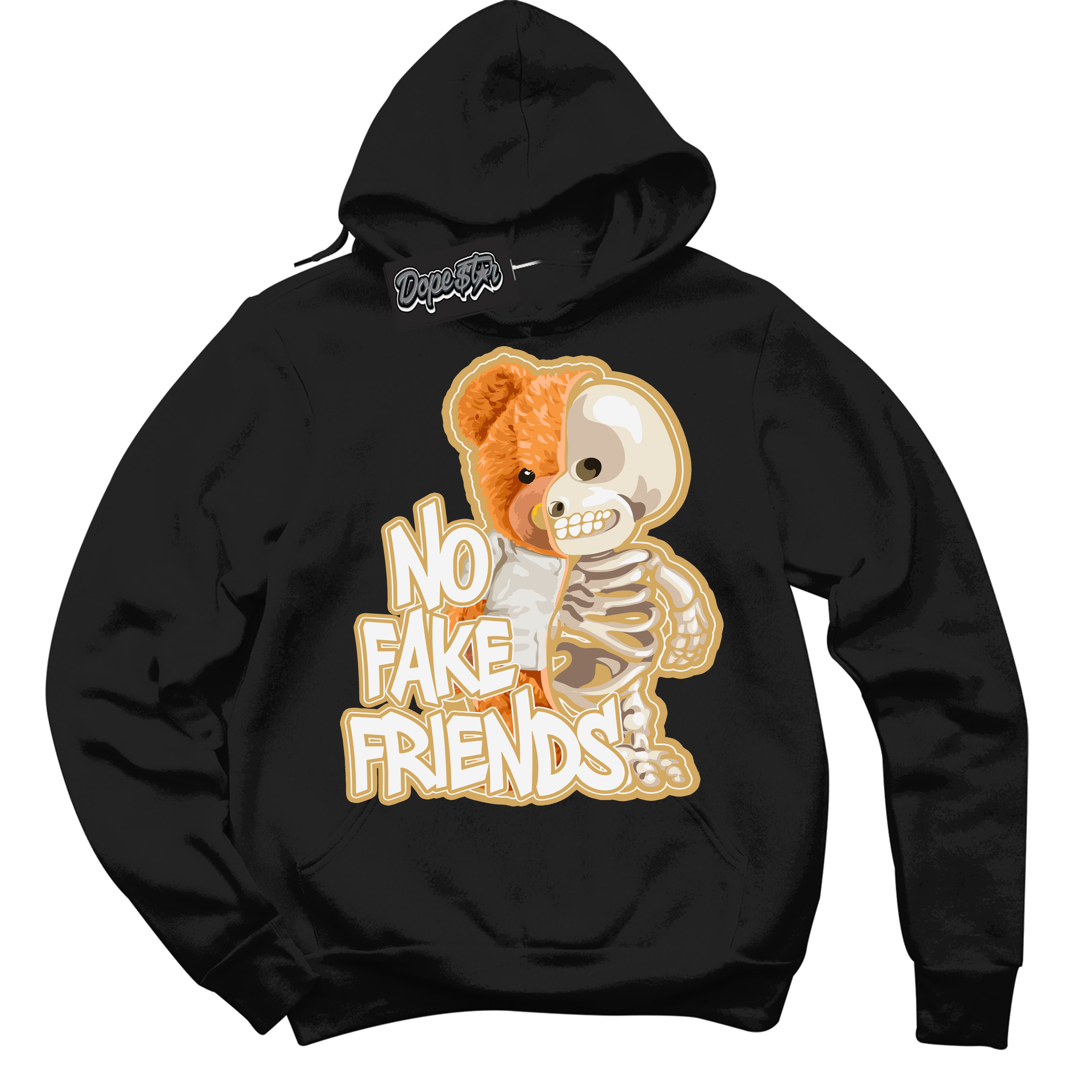 Cool Black Hoodie with “ No Fake Friends ”  design that Perfectly Matches Craft Paris 6s Jordans.
