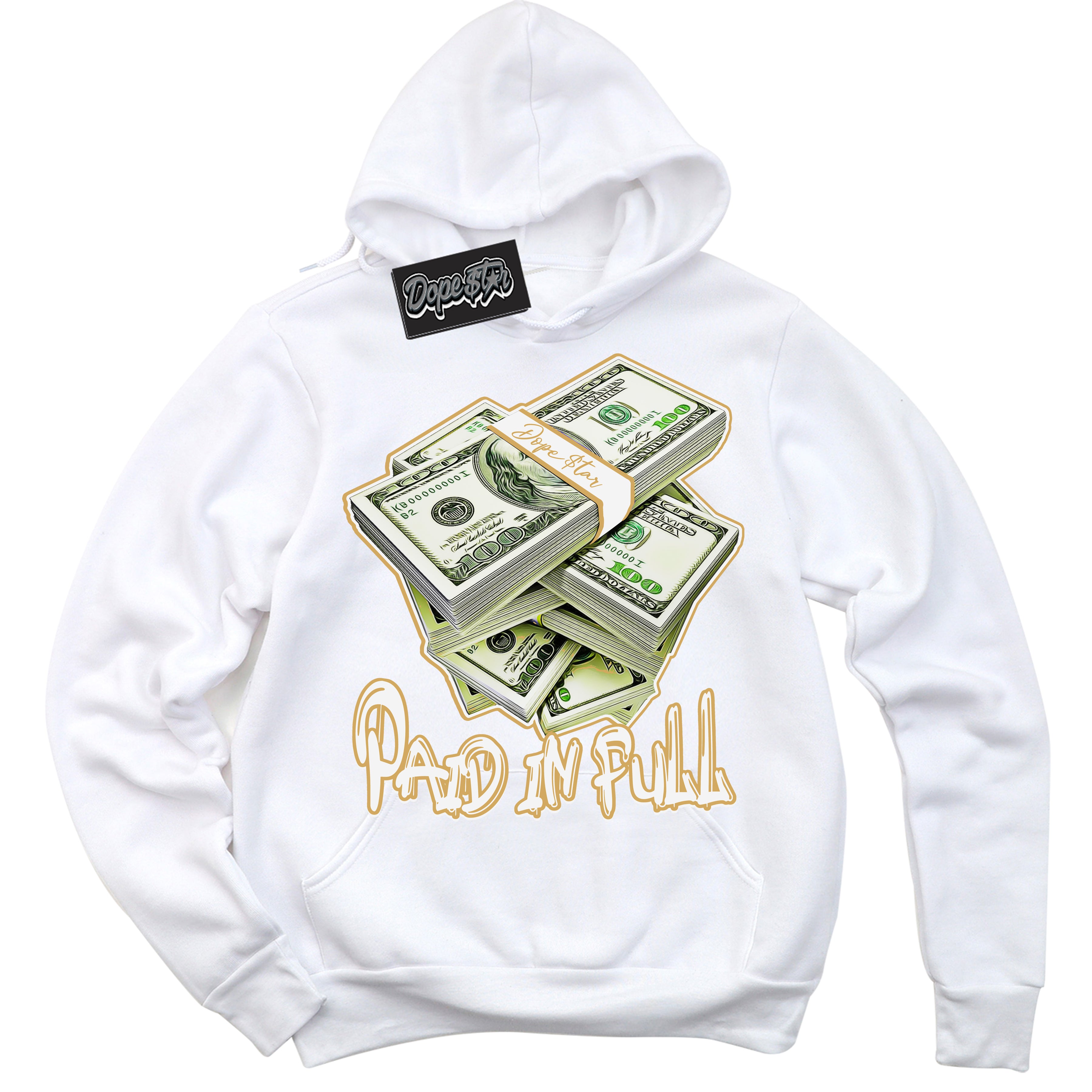 Cool White Hoodie with “ Paid In Full ”  design that Perfectly Matches Craft Paris 6s Jordans.
