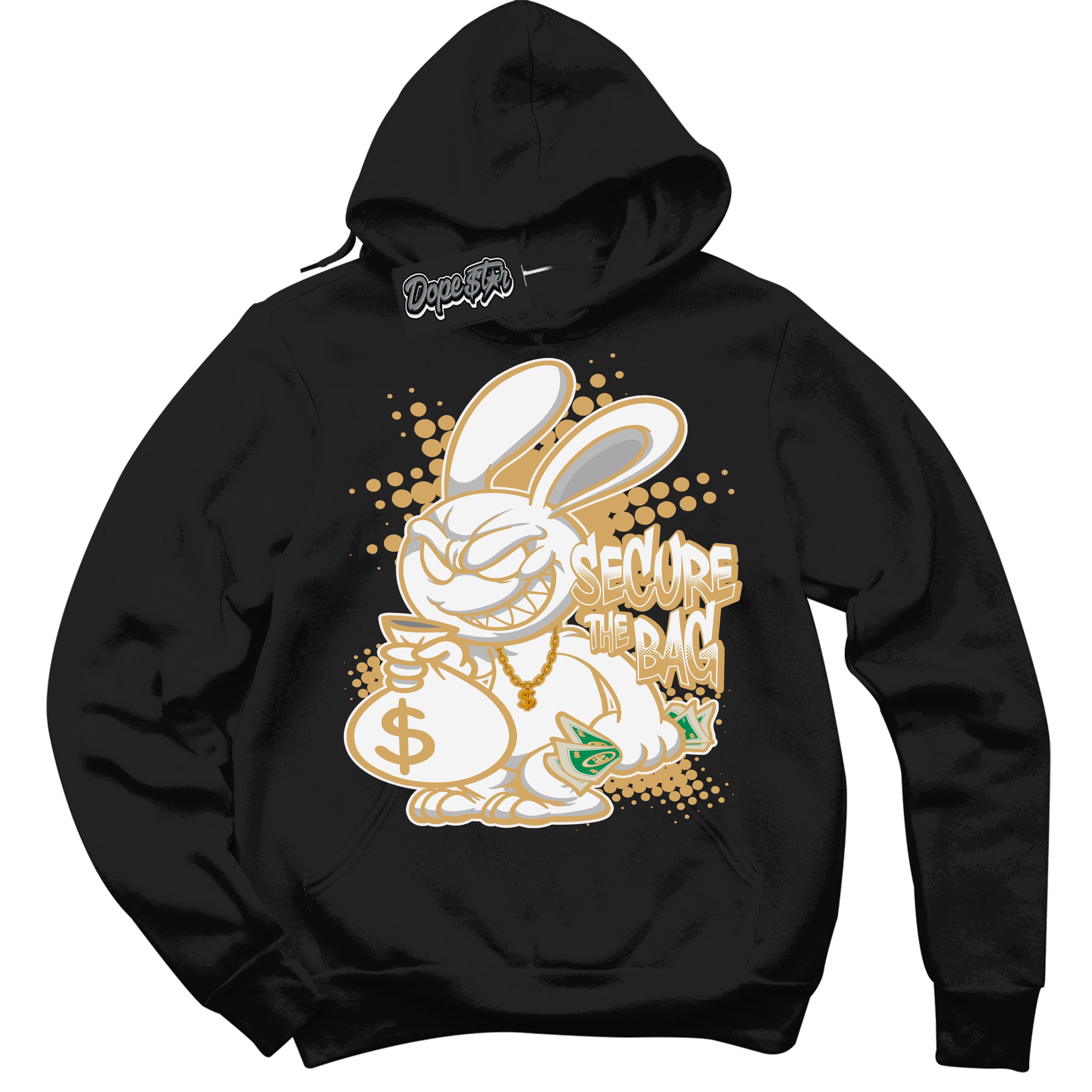 Cool Black Hoodie with “ Secure The Bag ”  design that Perfectly Matches Craft Paris 6s Jordans.
